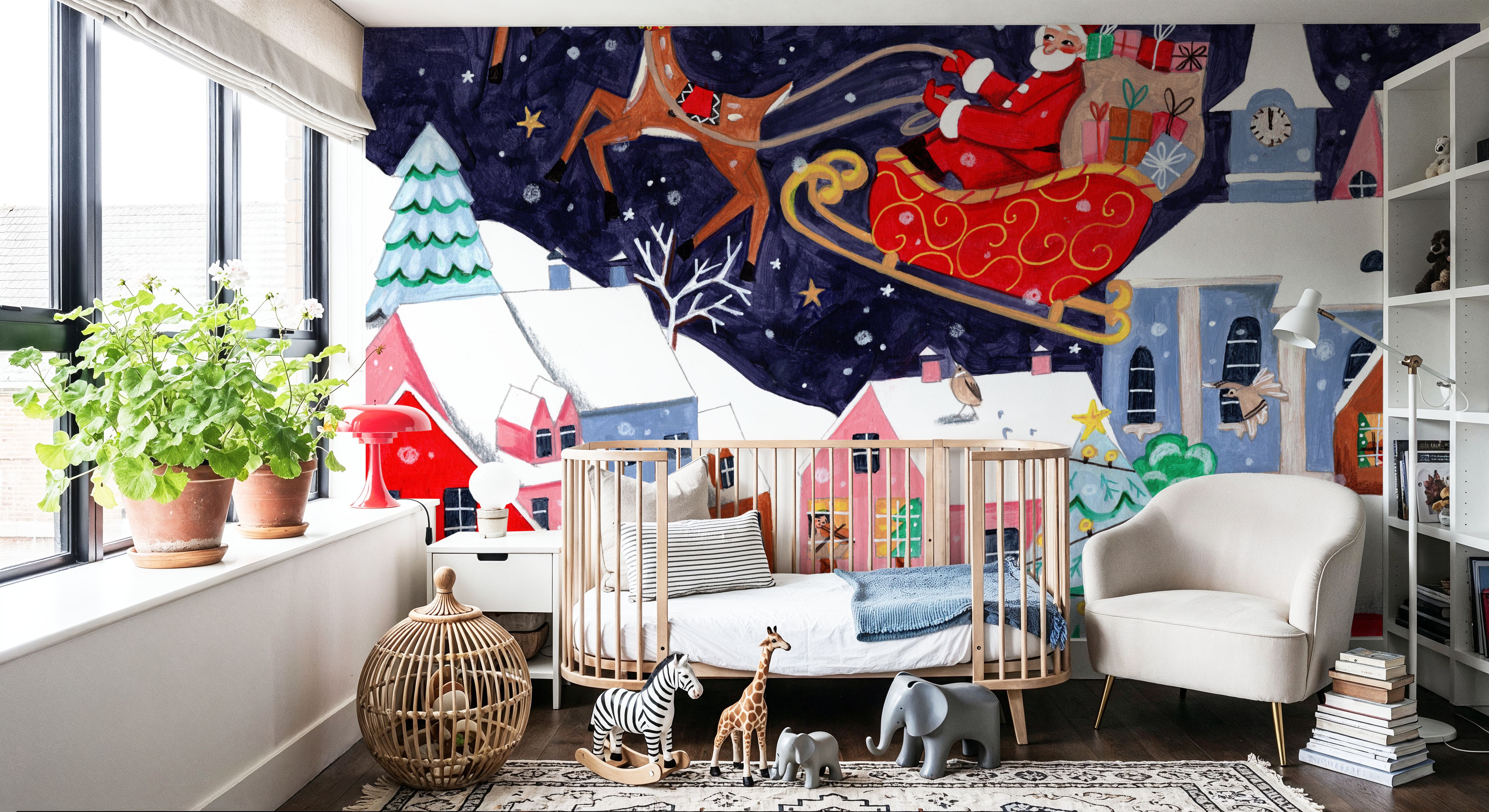 Santa and His Reindeers