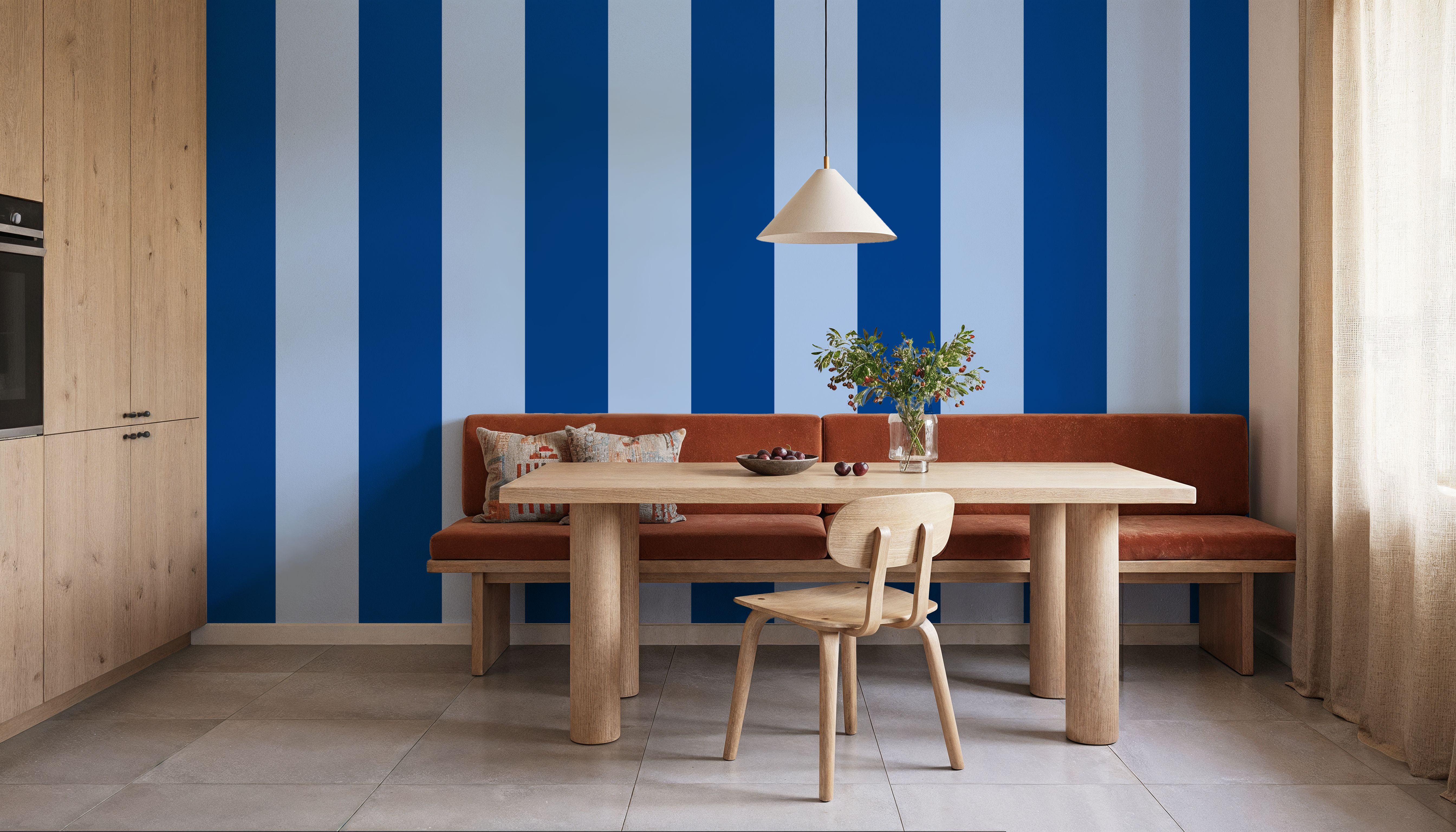 Circus Stripes, Blue on Blue