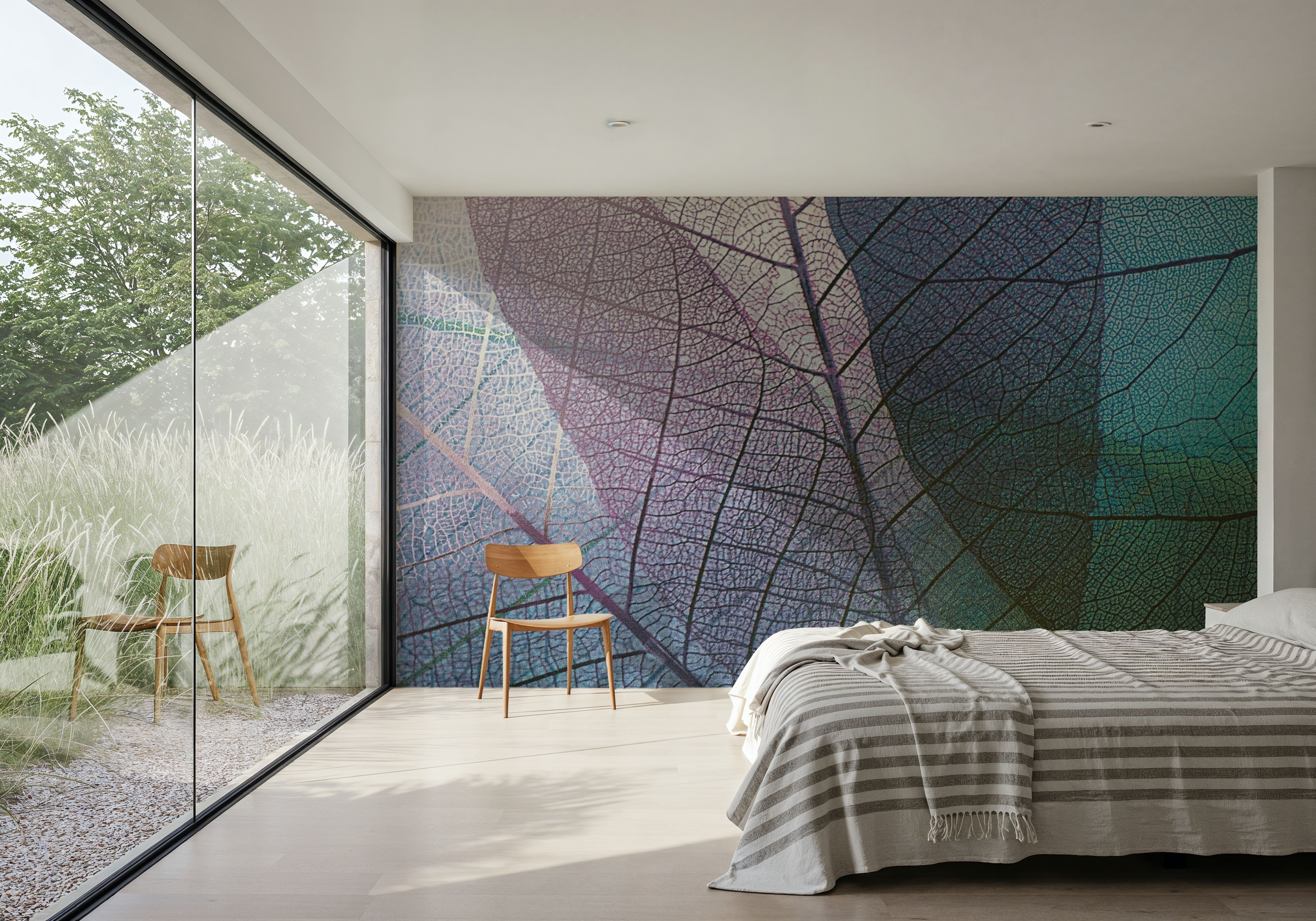 Pastel Leaves, Wallpaper