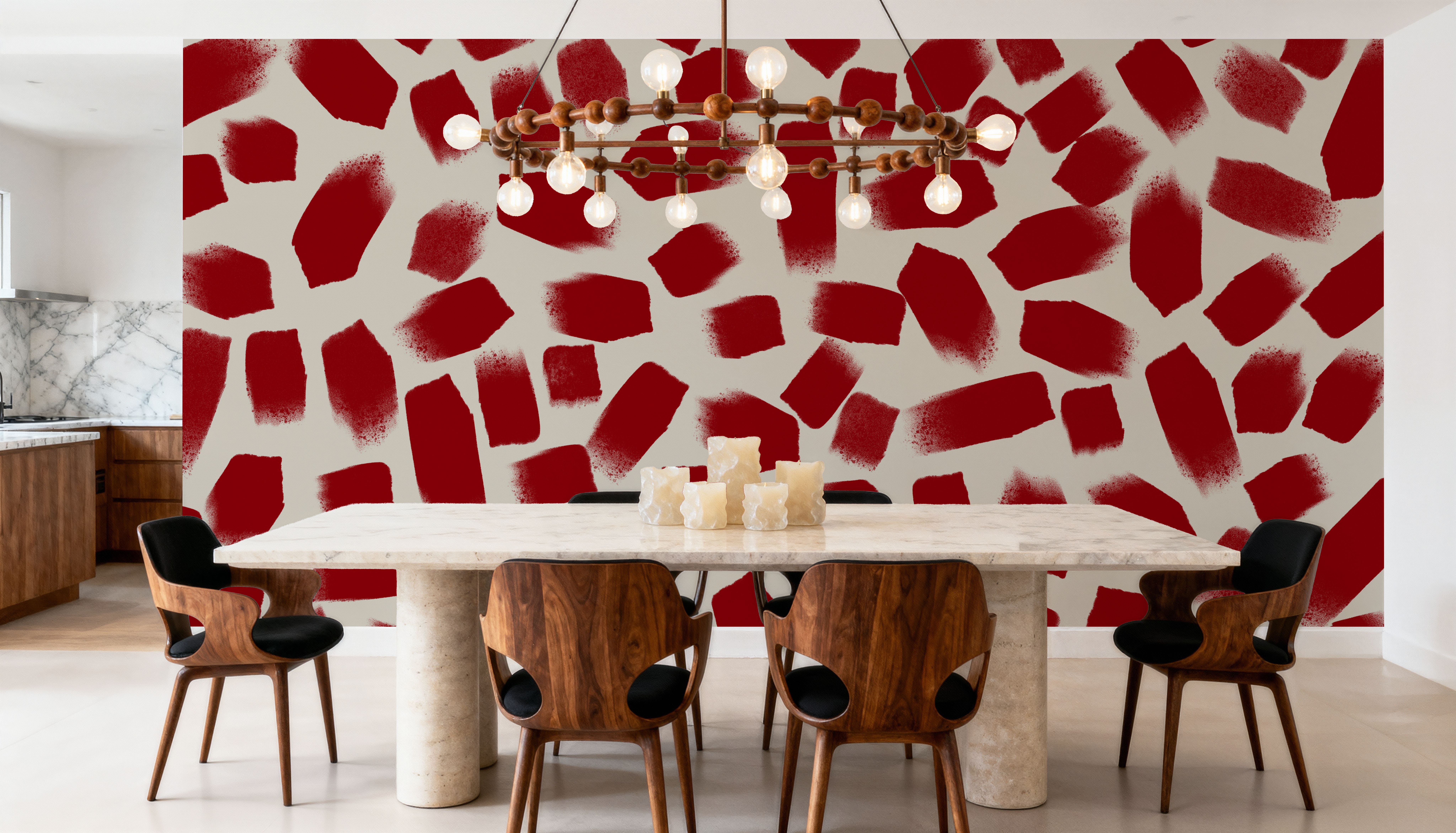 Red Brush Strokes