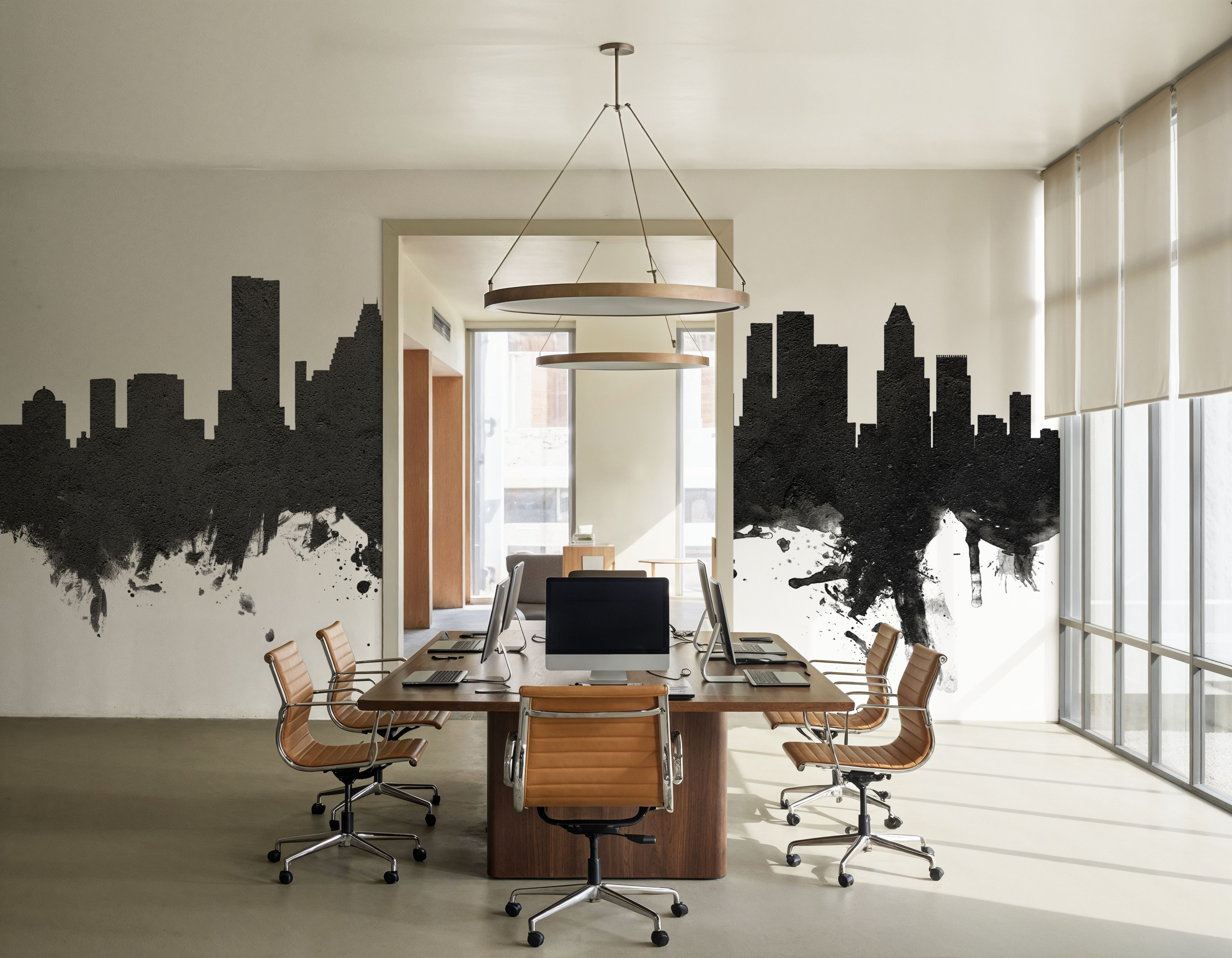 Houston Skyline Black & White