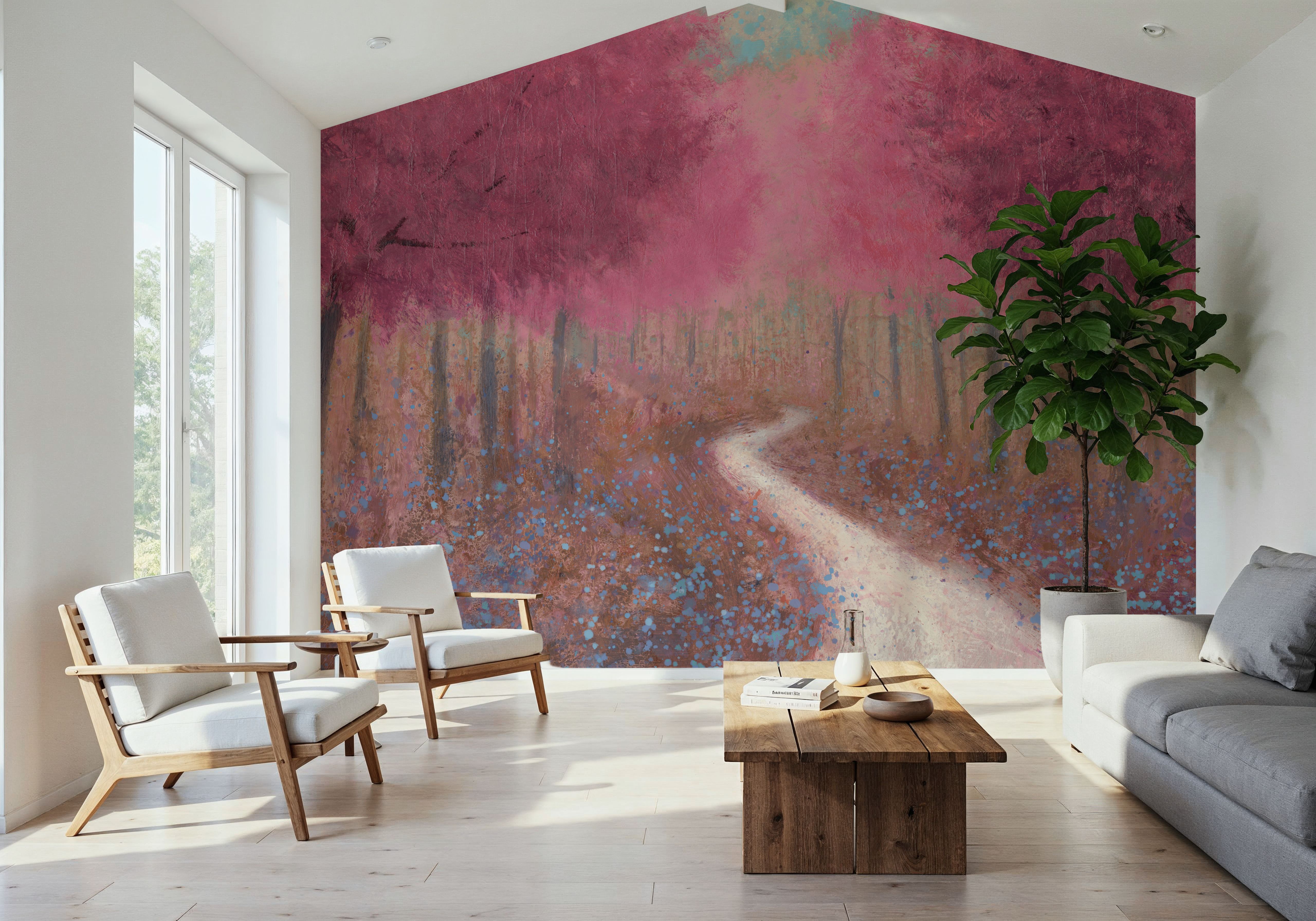 Forest Pathway Spring, Wallpaper