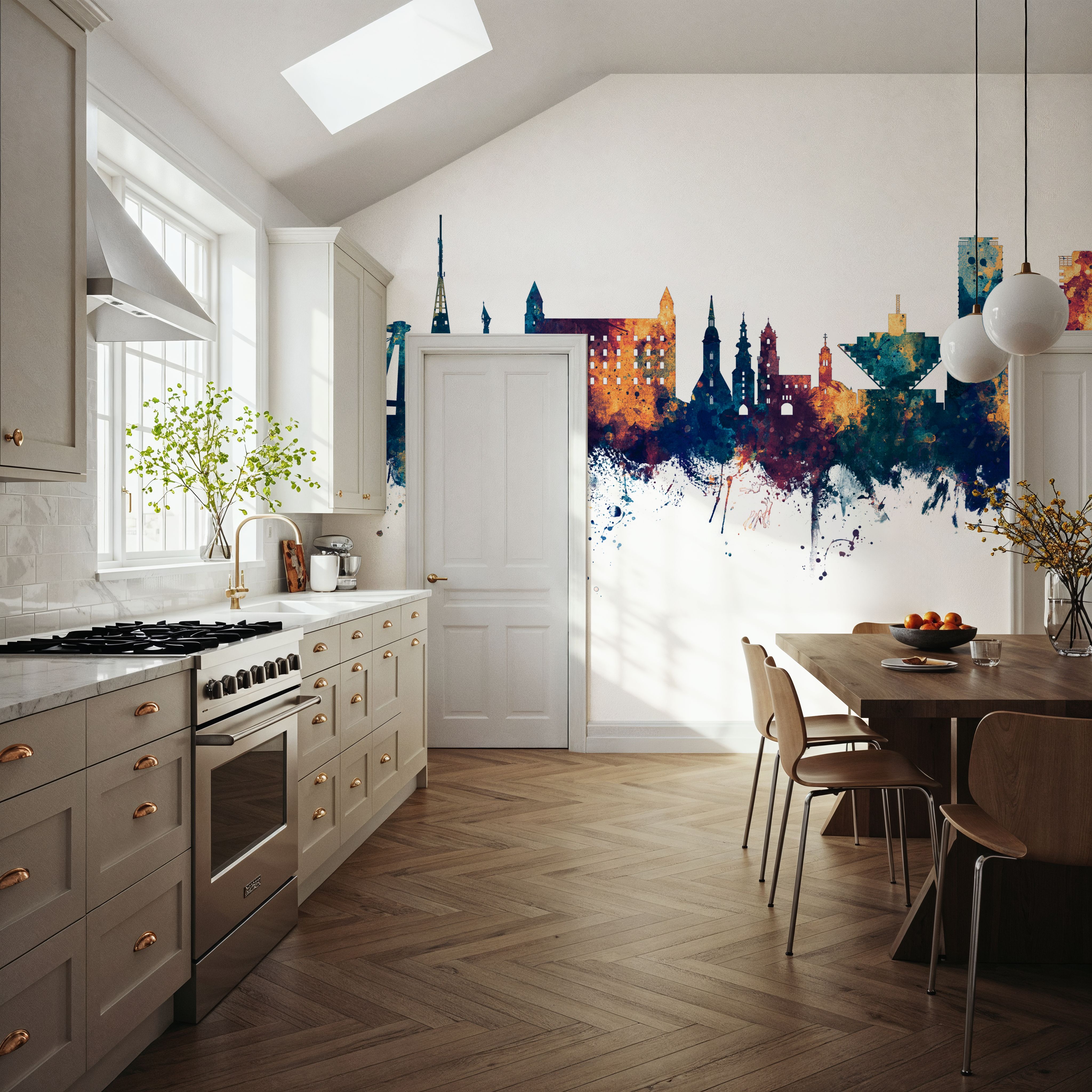 Bratislava Slovakia Skyline Blue & Bronze