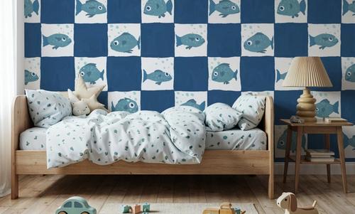 Fish Checkers, Blue