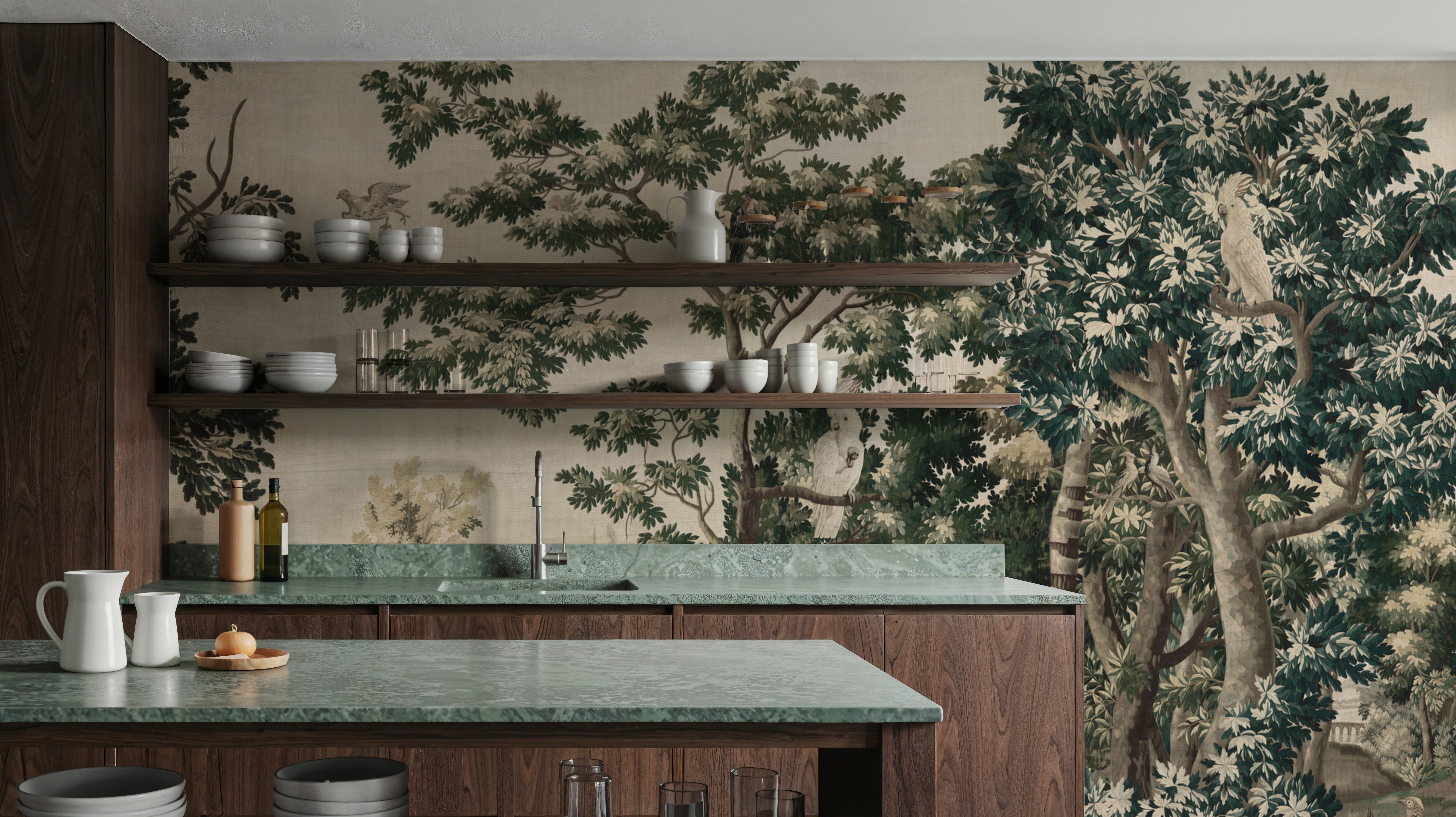Enchanted Grove Tapestry, Greens