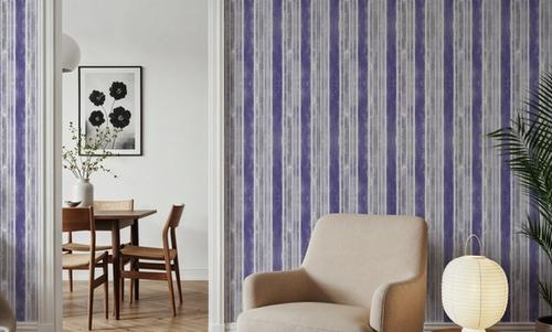 Botanical Blue Thick Lines