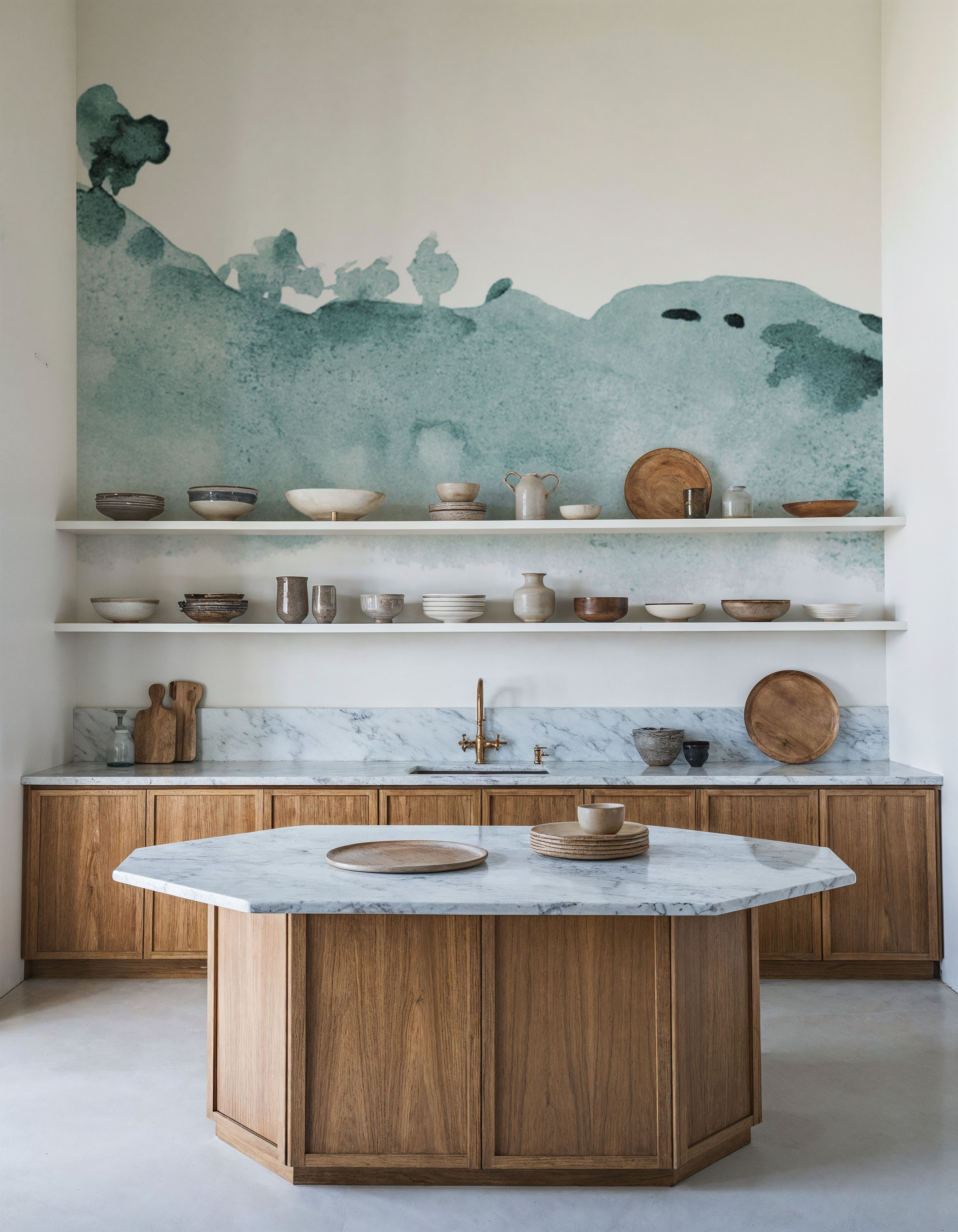 Tranquil Hillside, Seafoam
