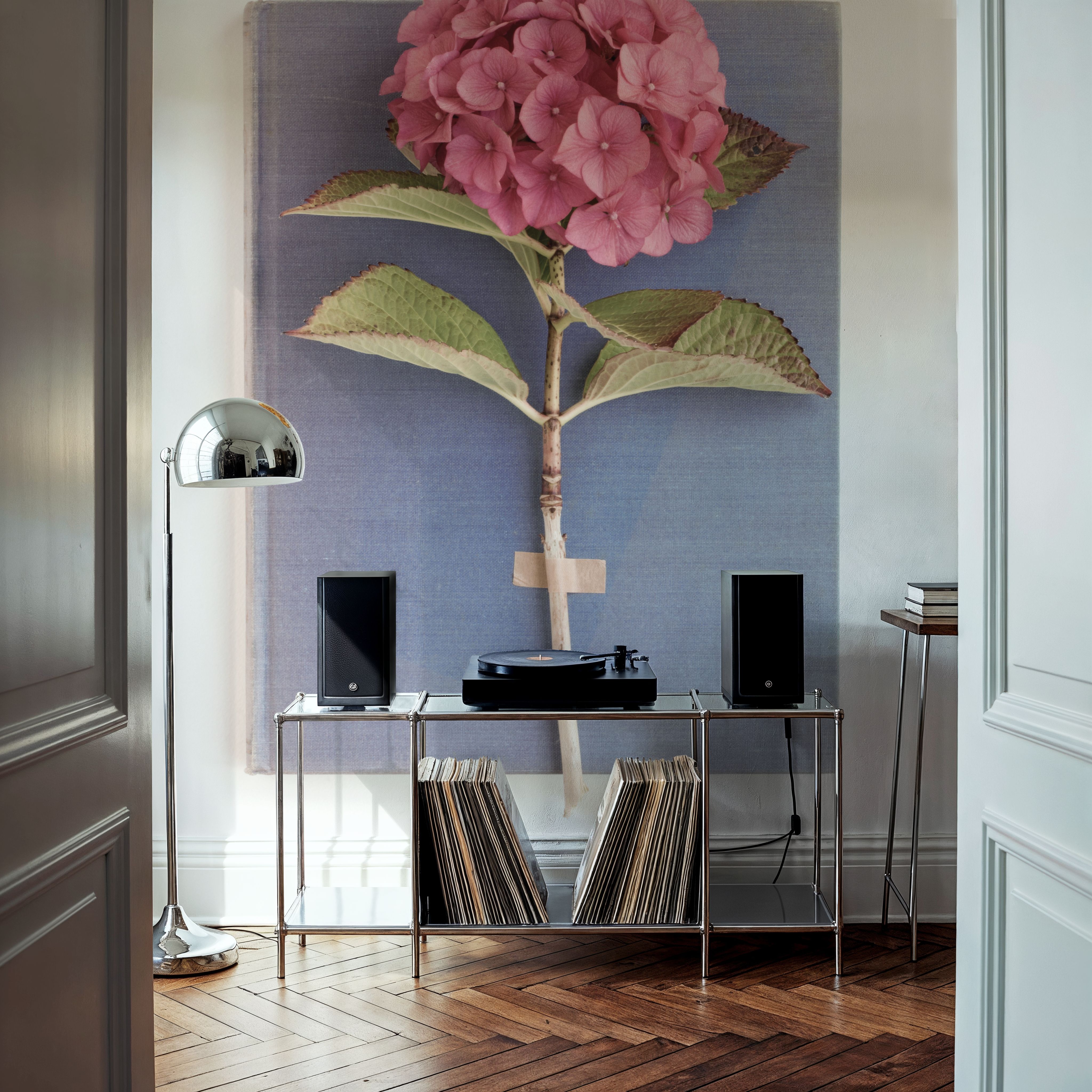 Pink Hydrangea on Book