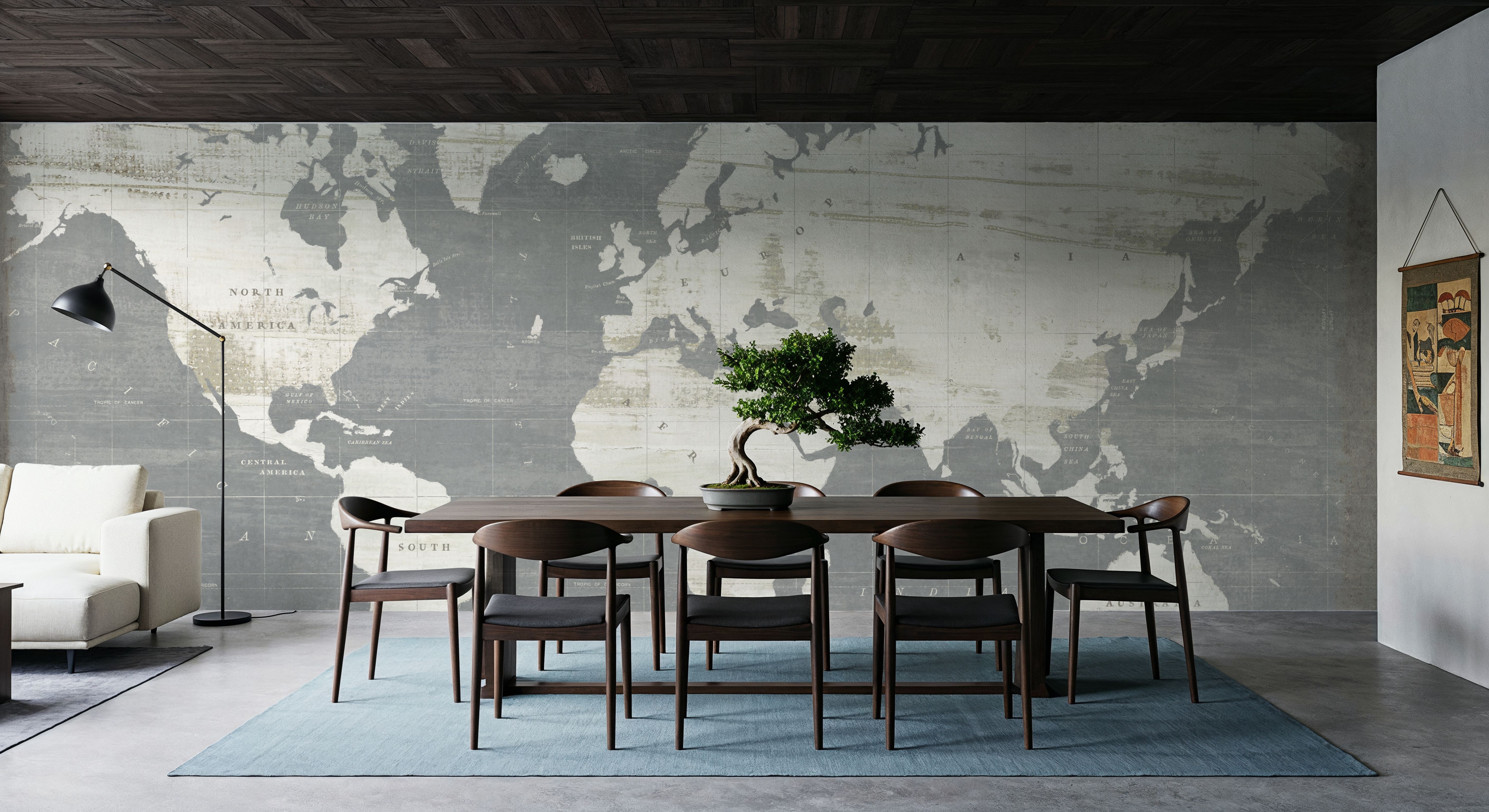 Slate World Map, Wallpaper