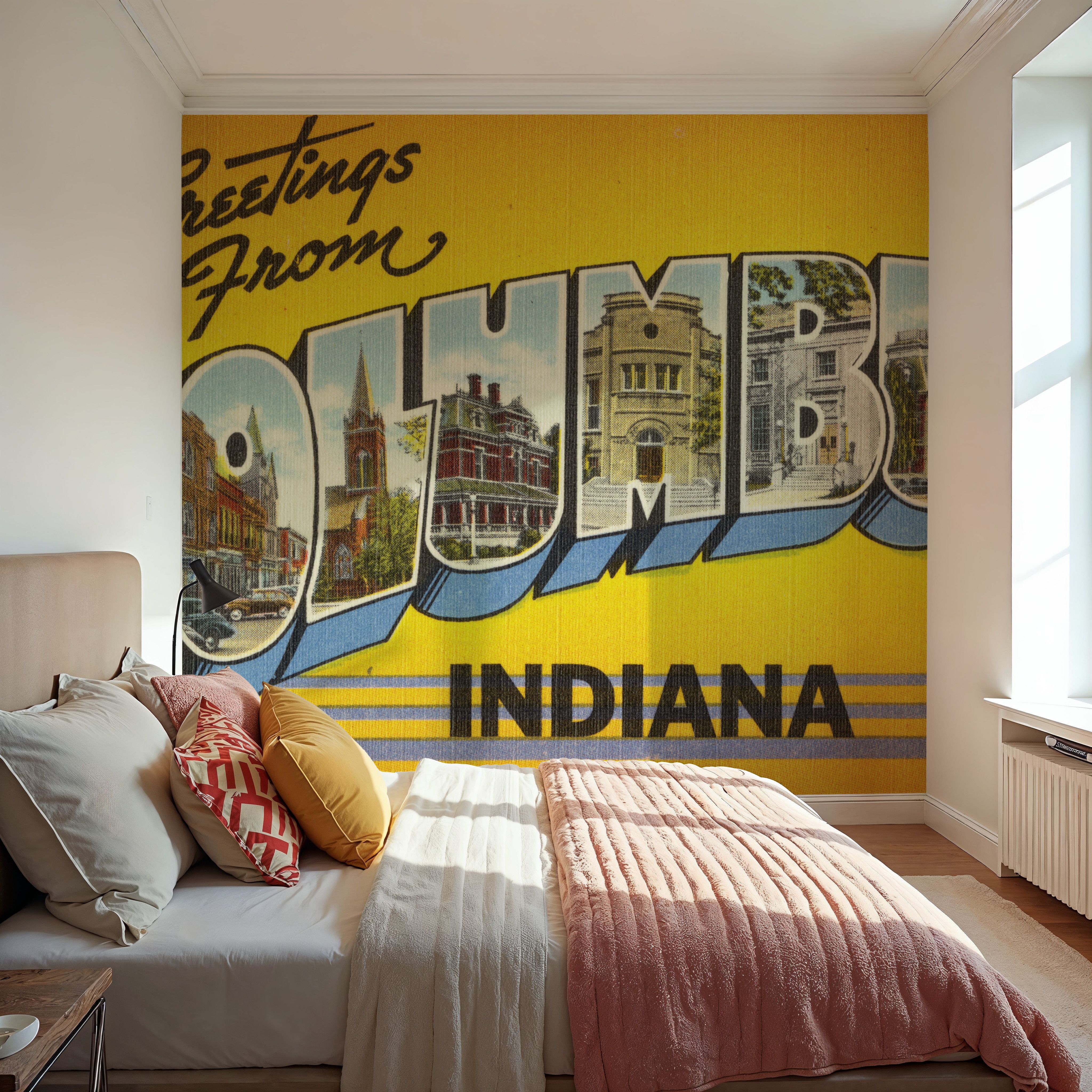 Greetings from Columbus - Screenprint Postcard