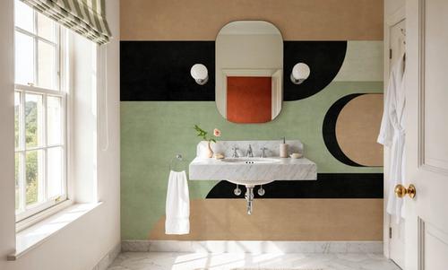 Modern Elements, Beige & Green