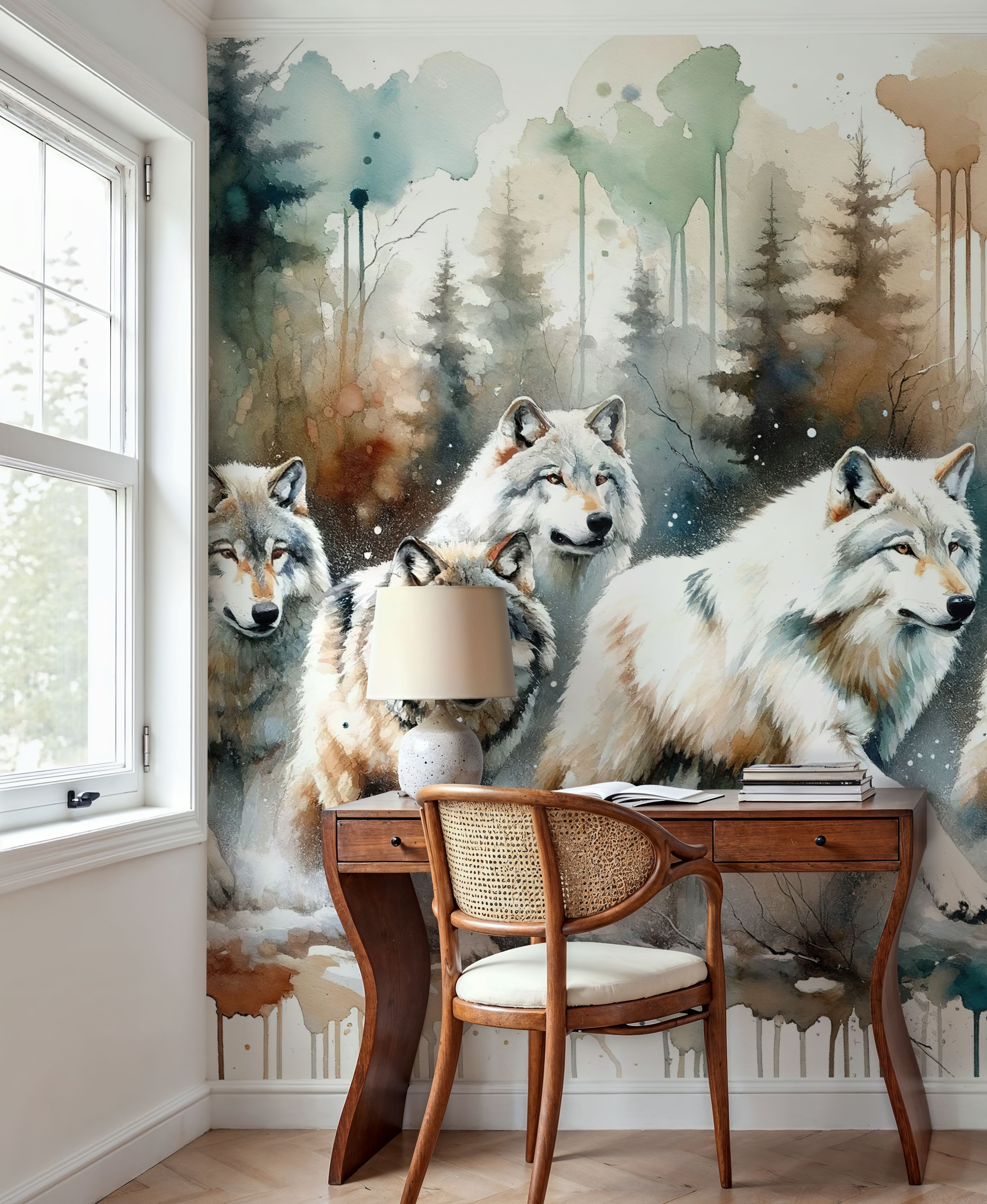 Watercolor Wolfpack