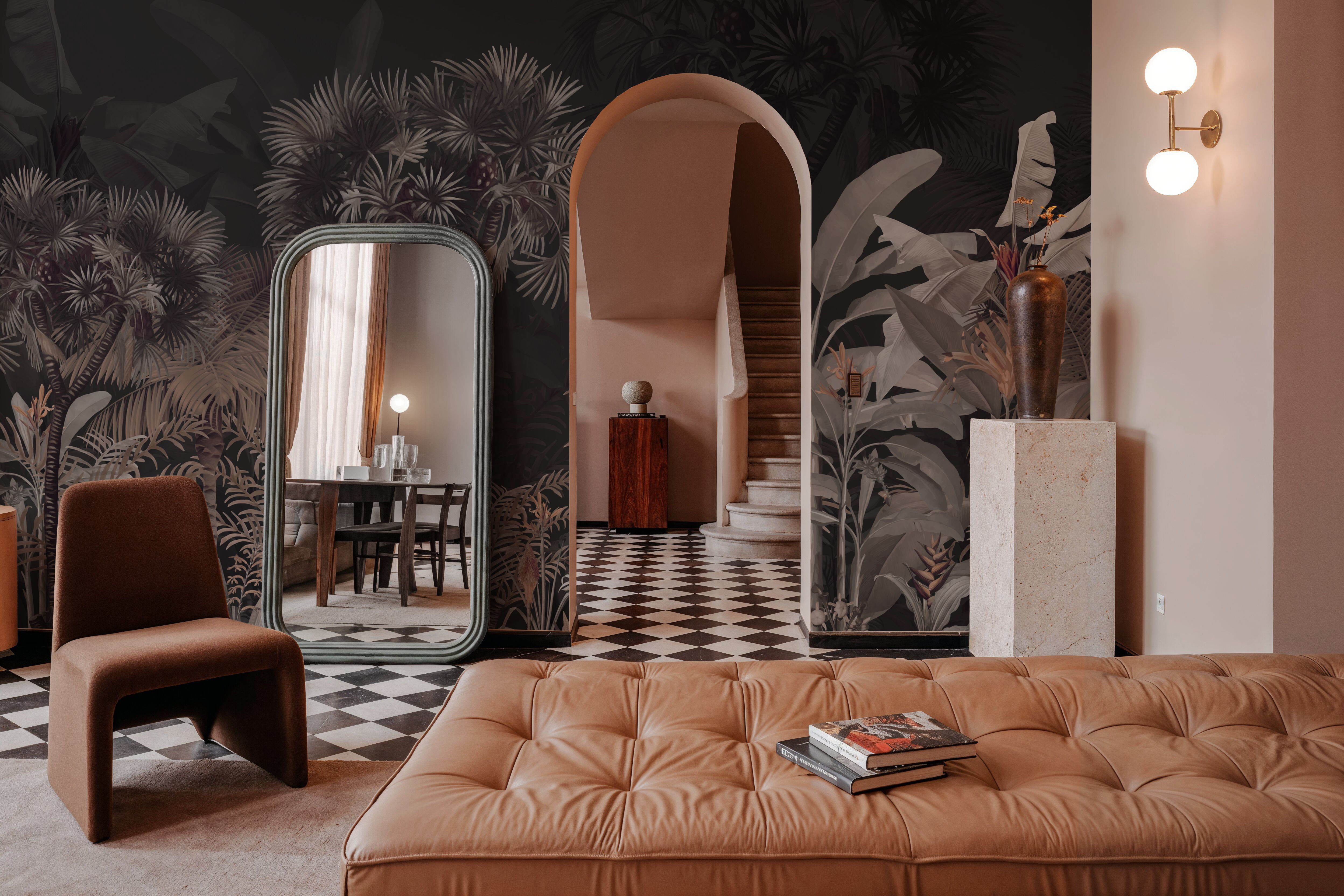 Tropical Forest Strolls Dark Gray