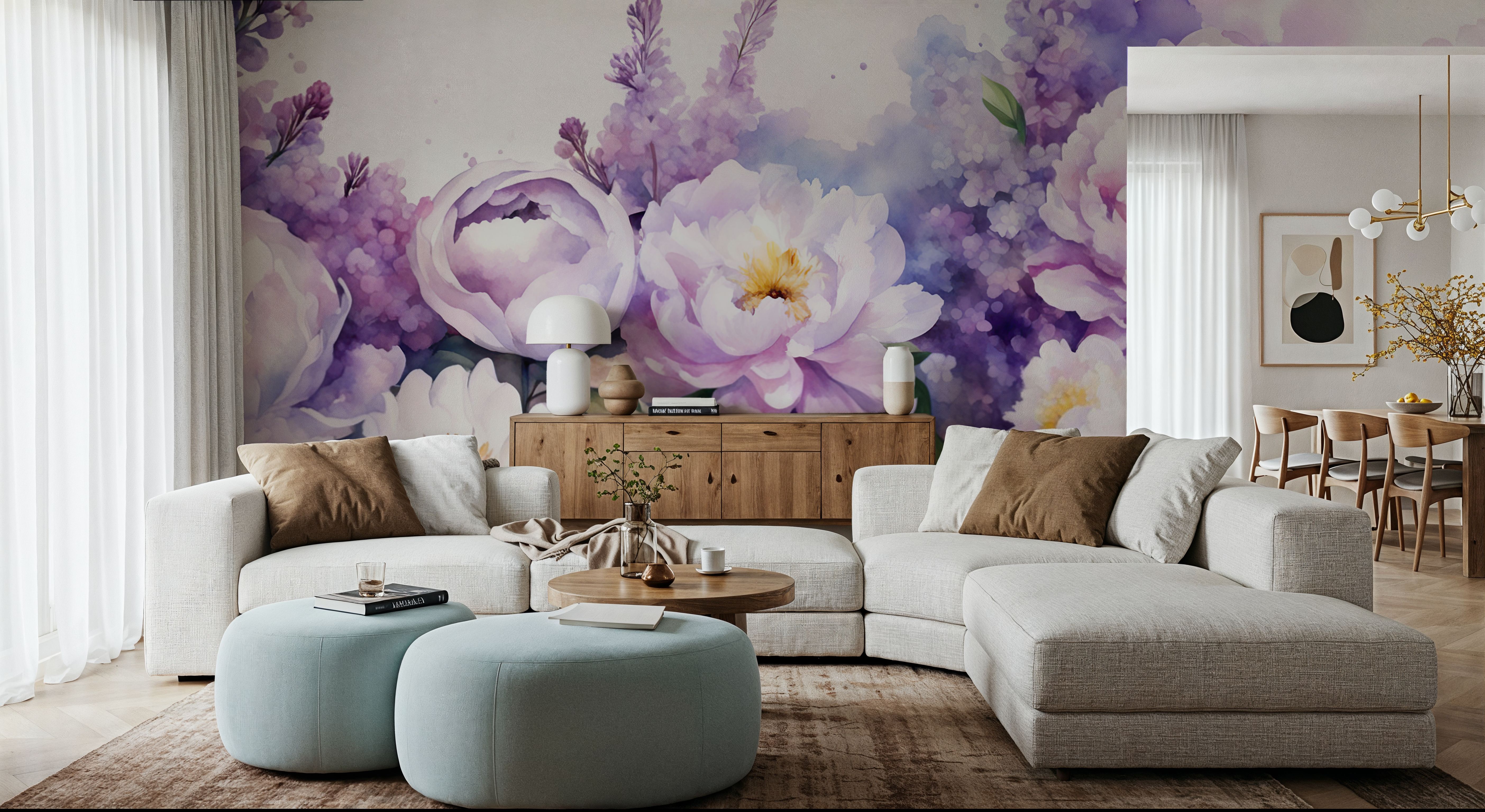 Peony Melody Bright, Wallpaper