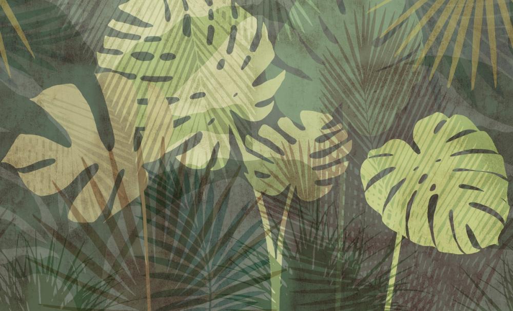 Big Monstera Leaves, Olive