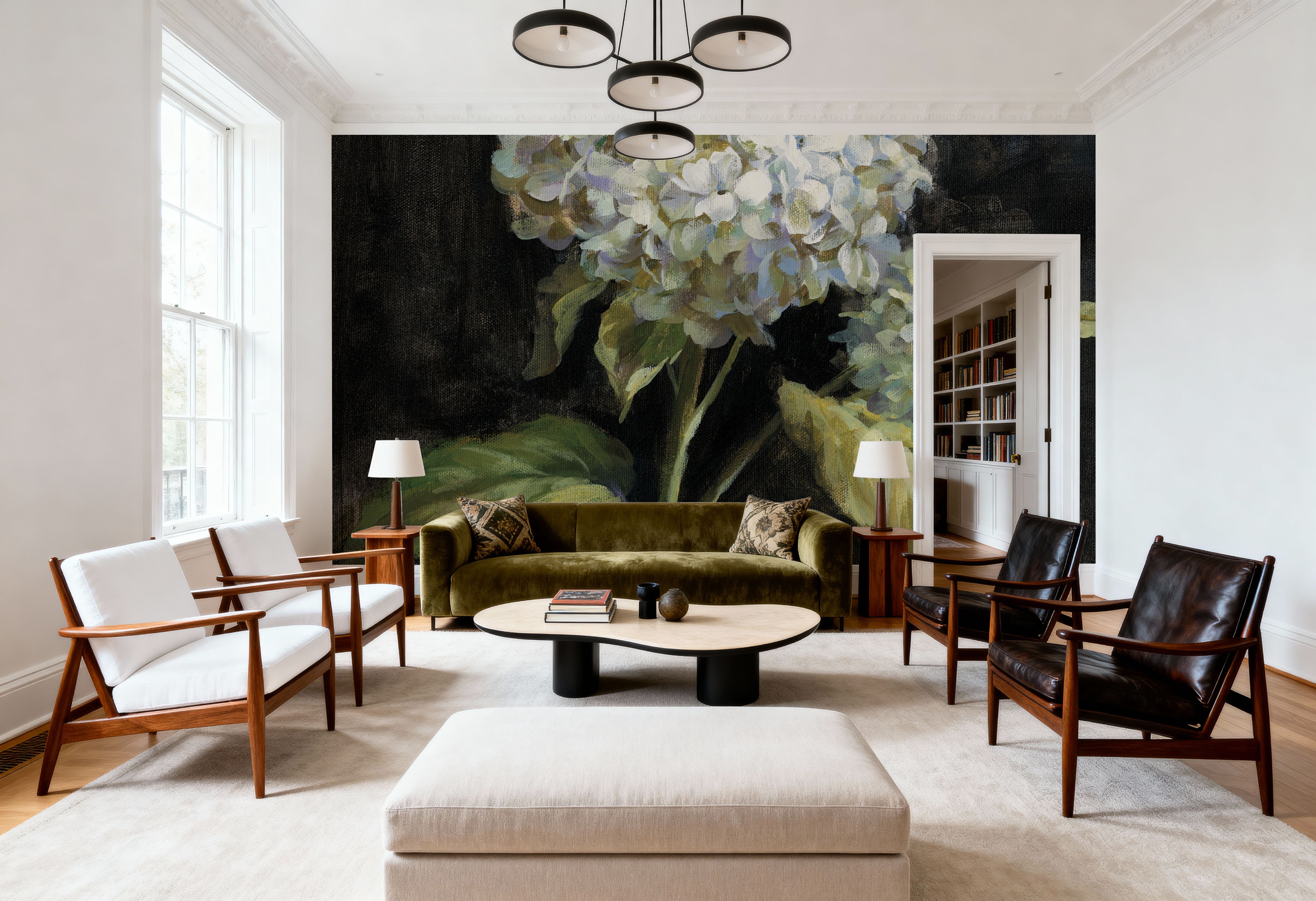 Hydrangea on Black