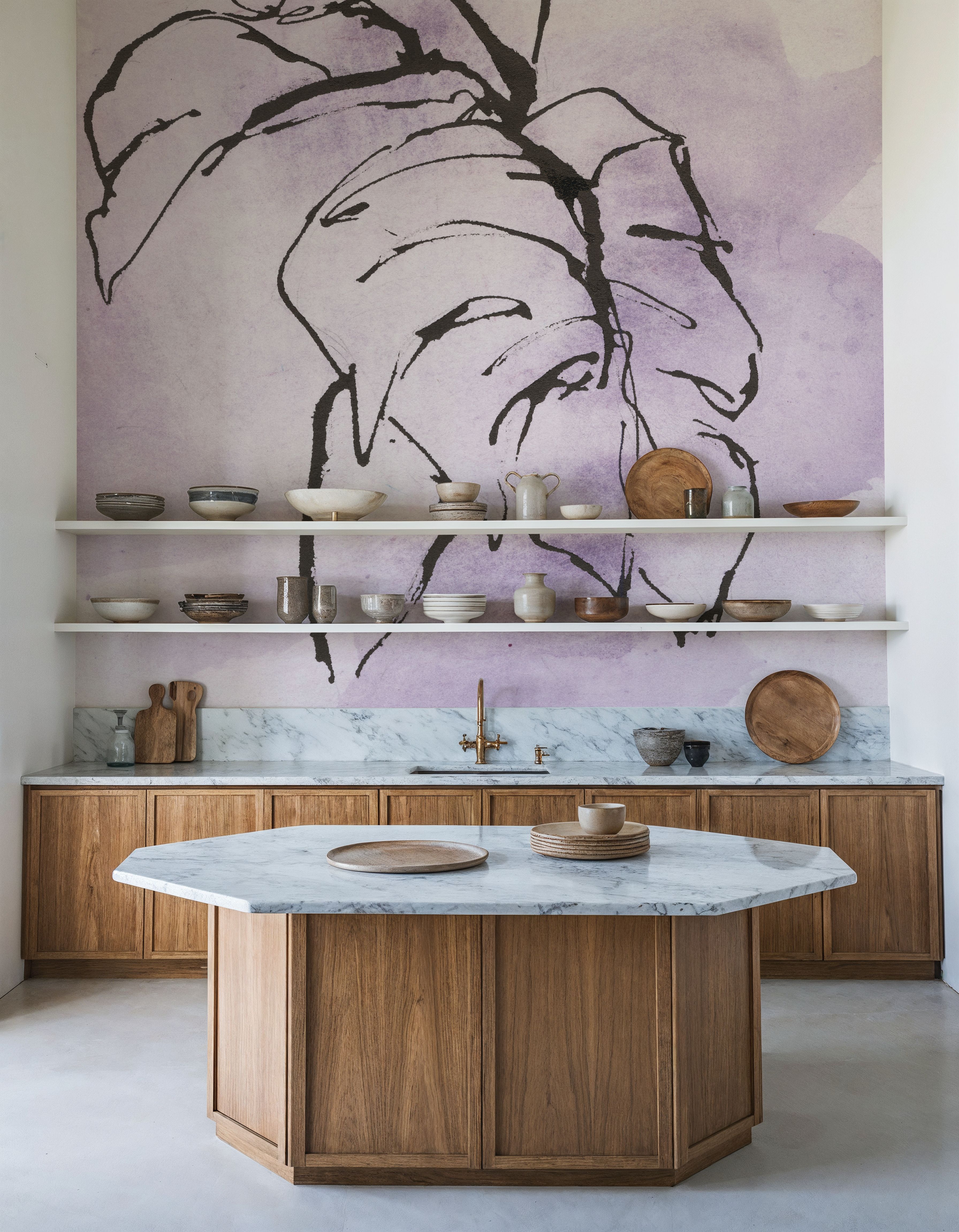 Midnight Plum Leaf I