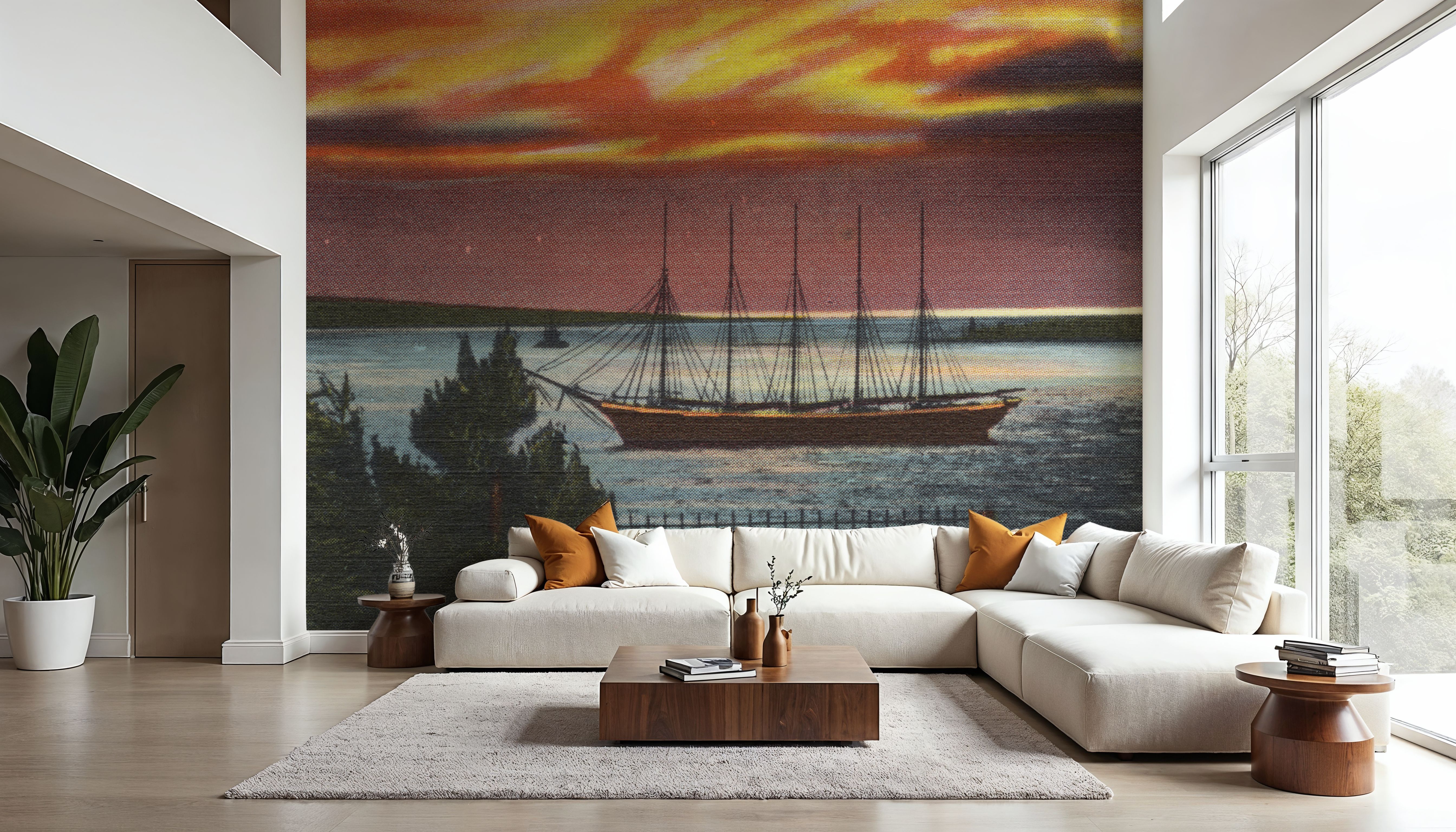 Greetings from a Ship - Screenprint Postcard