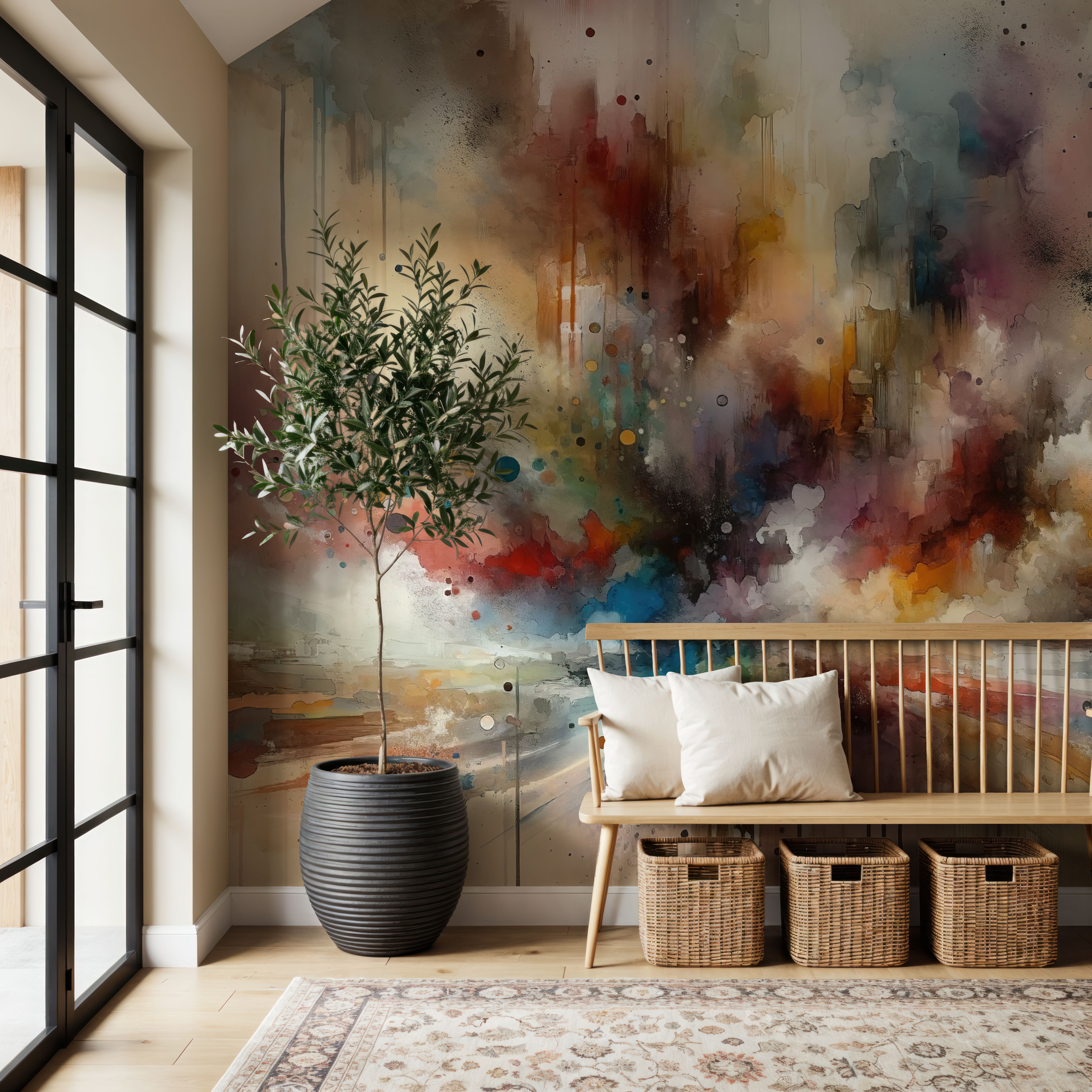 Abstract Journey in Earthy Colors