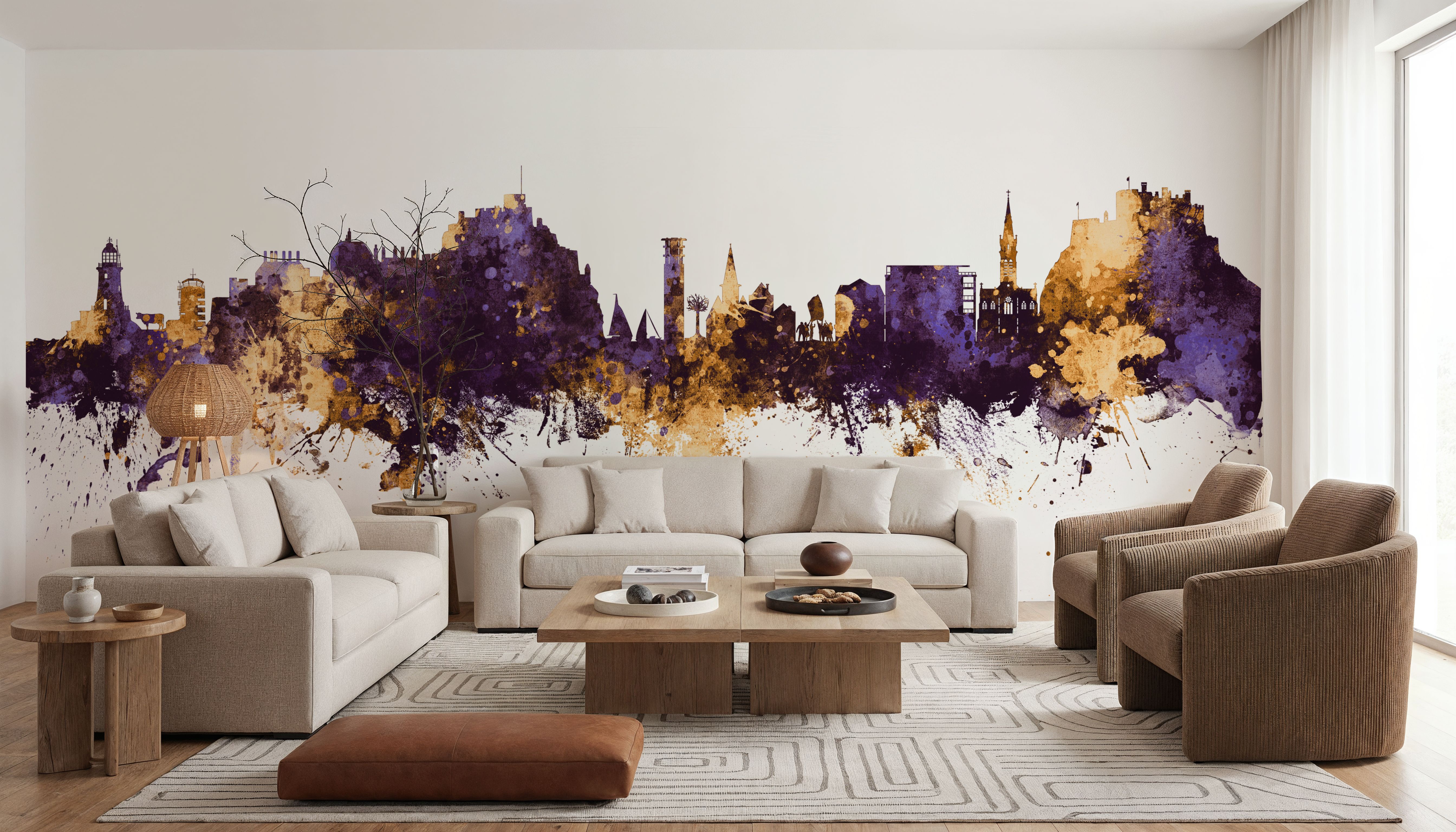 Jersey Channel Islands Skyline Purple & Gold