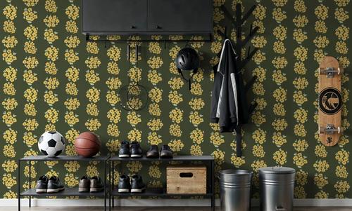 Ditsy Floral Clusters, Avocado Green