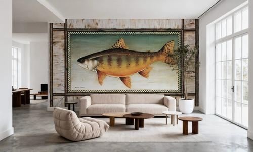 Brook Trout Birch Border