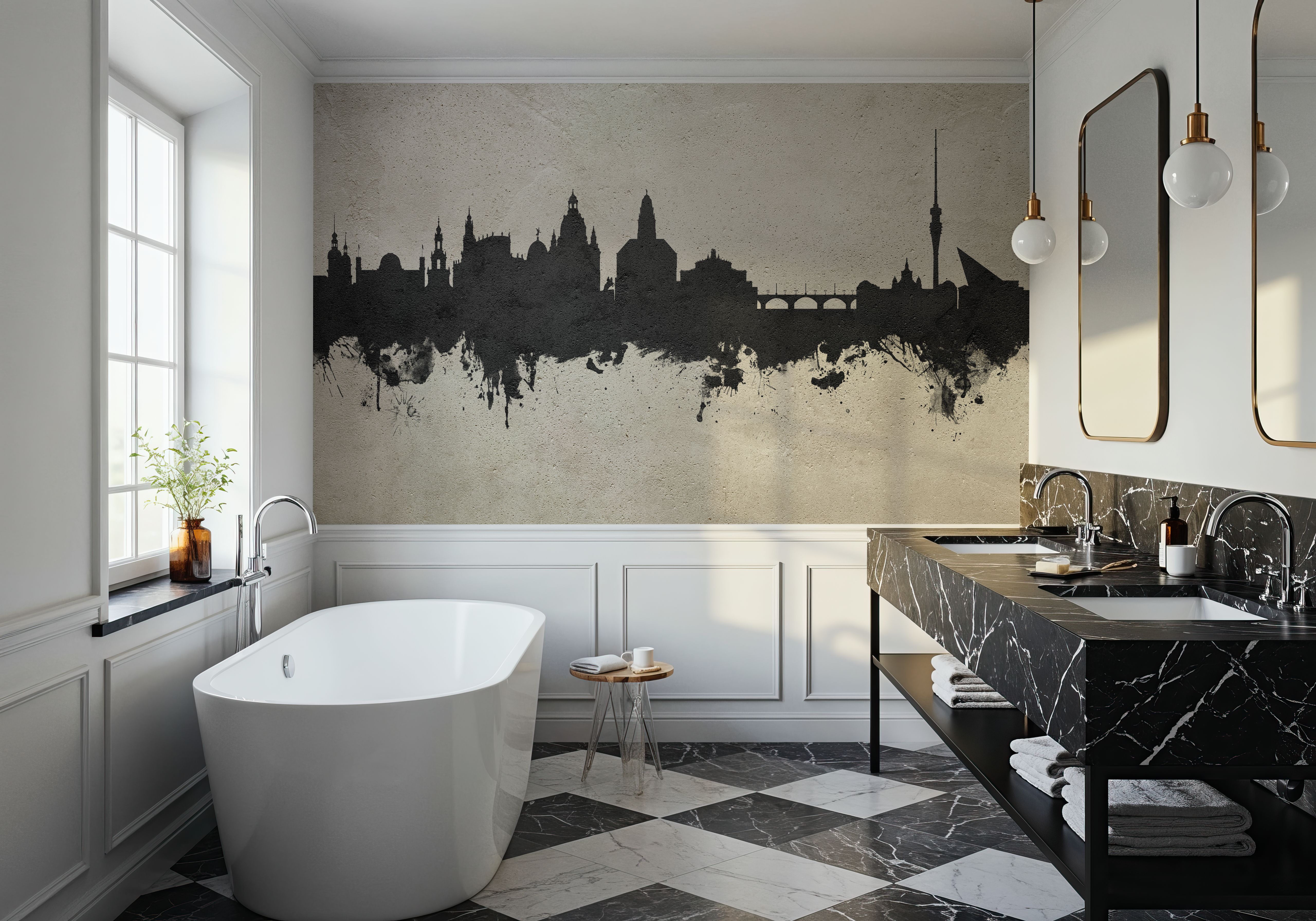 Dresden Germany Skyline Concrete