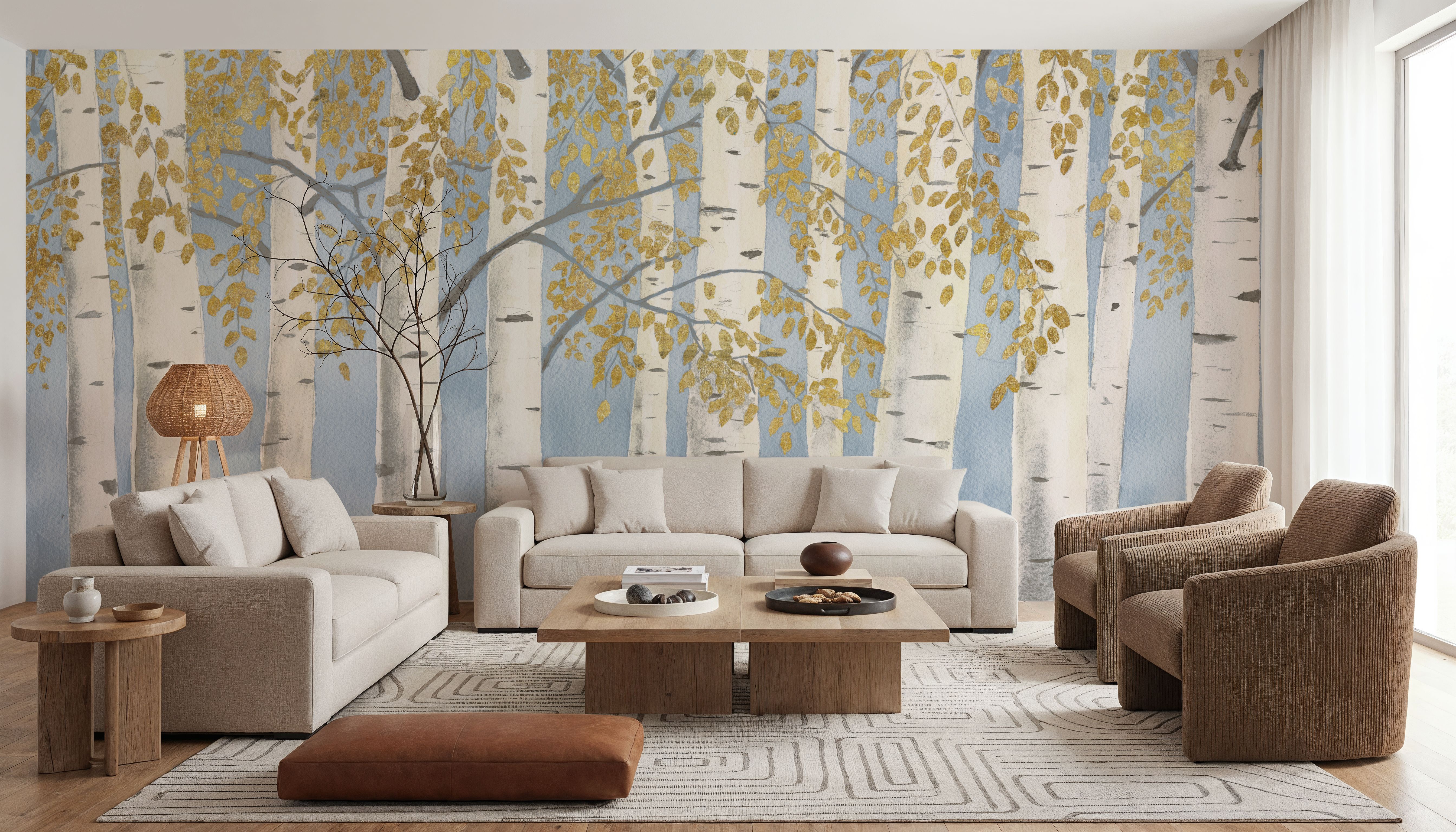 Fresh Forest Light Blue Gold