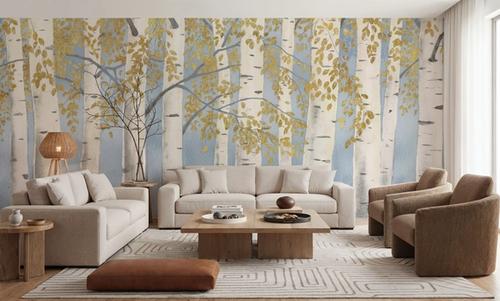 Fresh Forest Light Blue Gold
