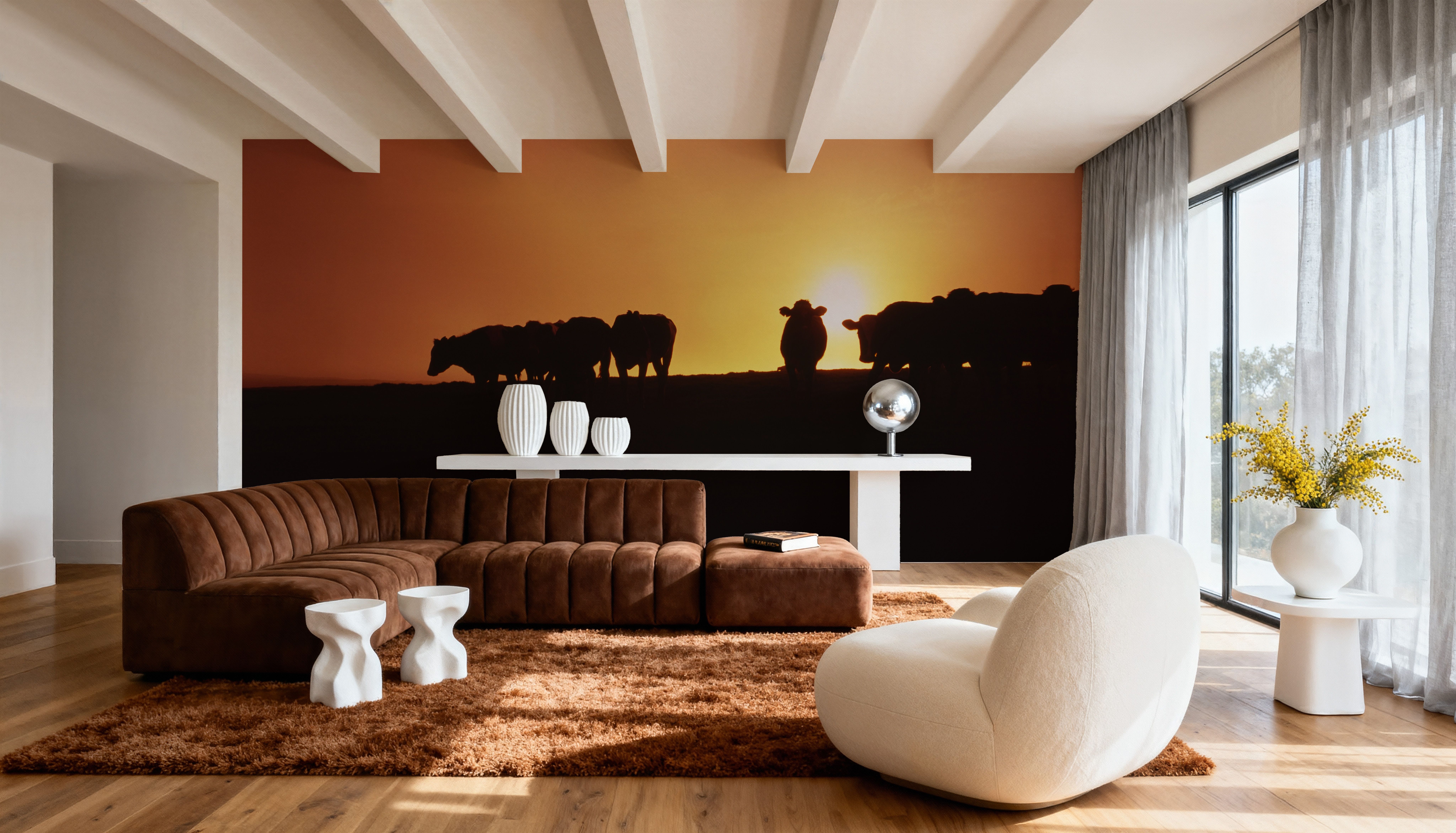 Hillside Cattle Sunset