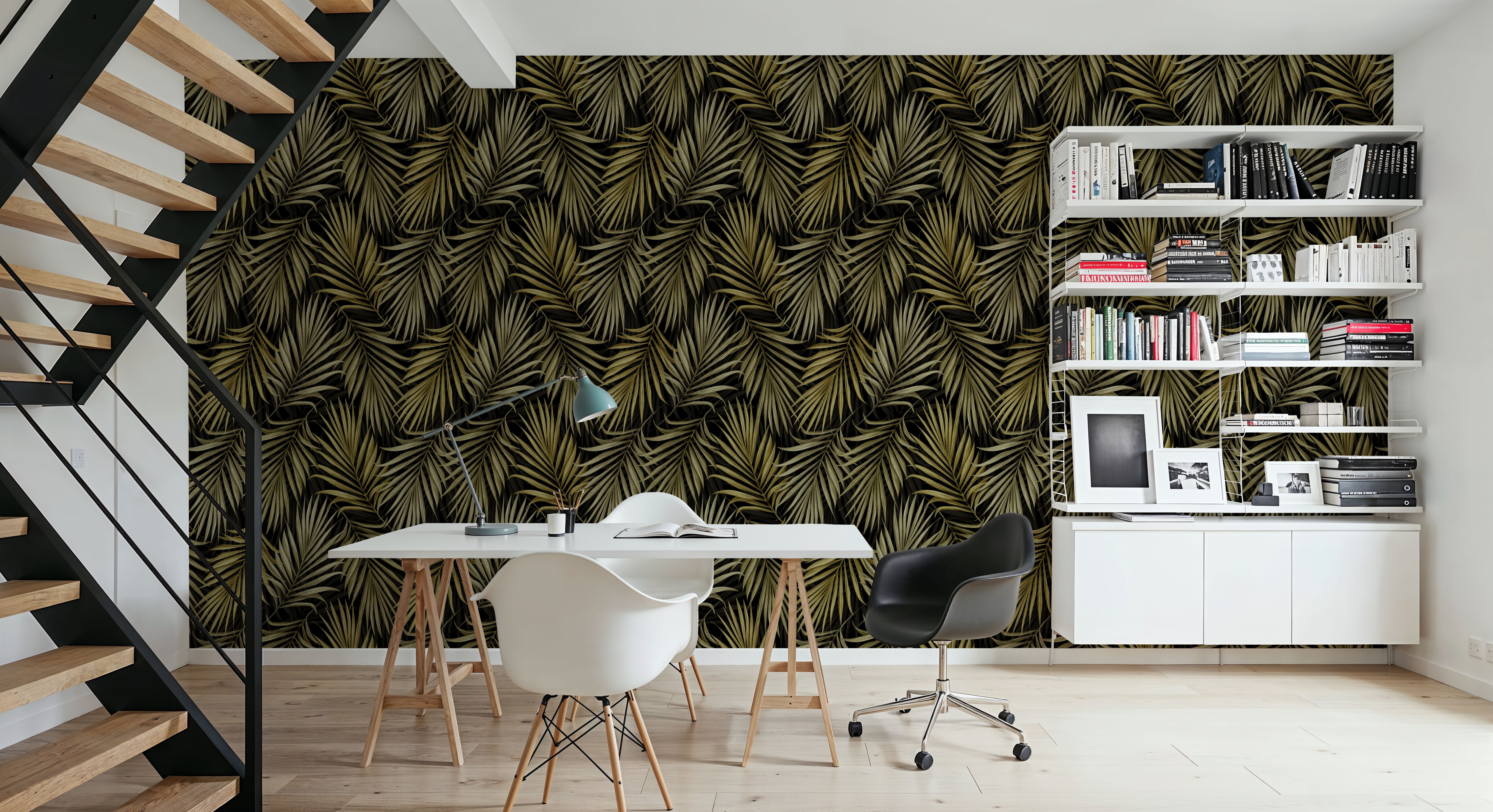 Bright Palms Pattern, Yellow