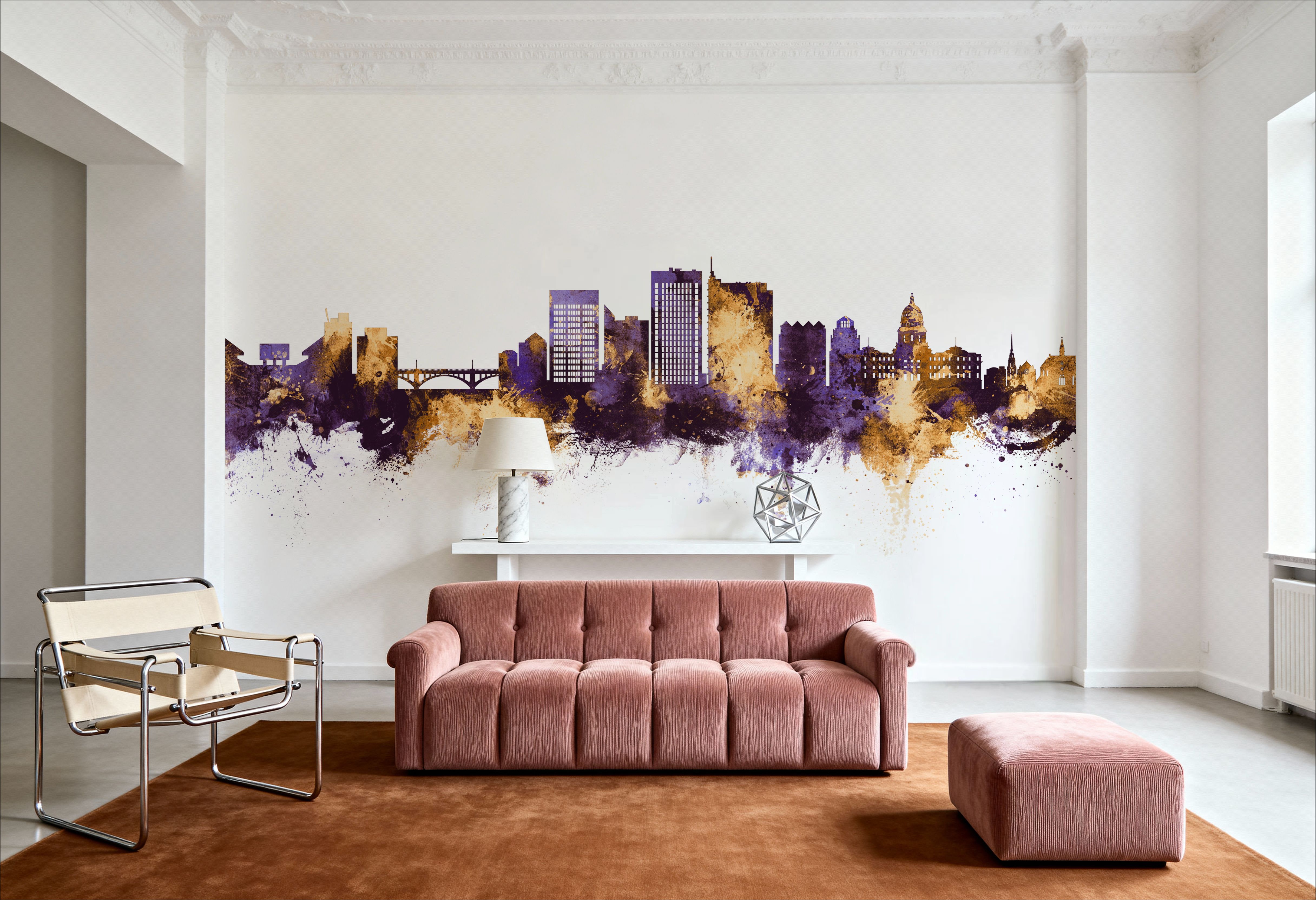 Boise Idaho Skyline Purple & Gold