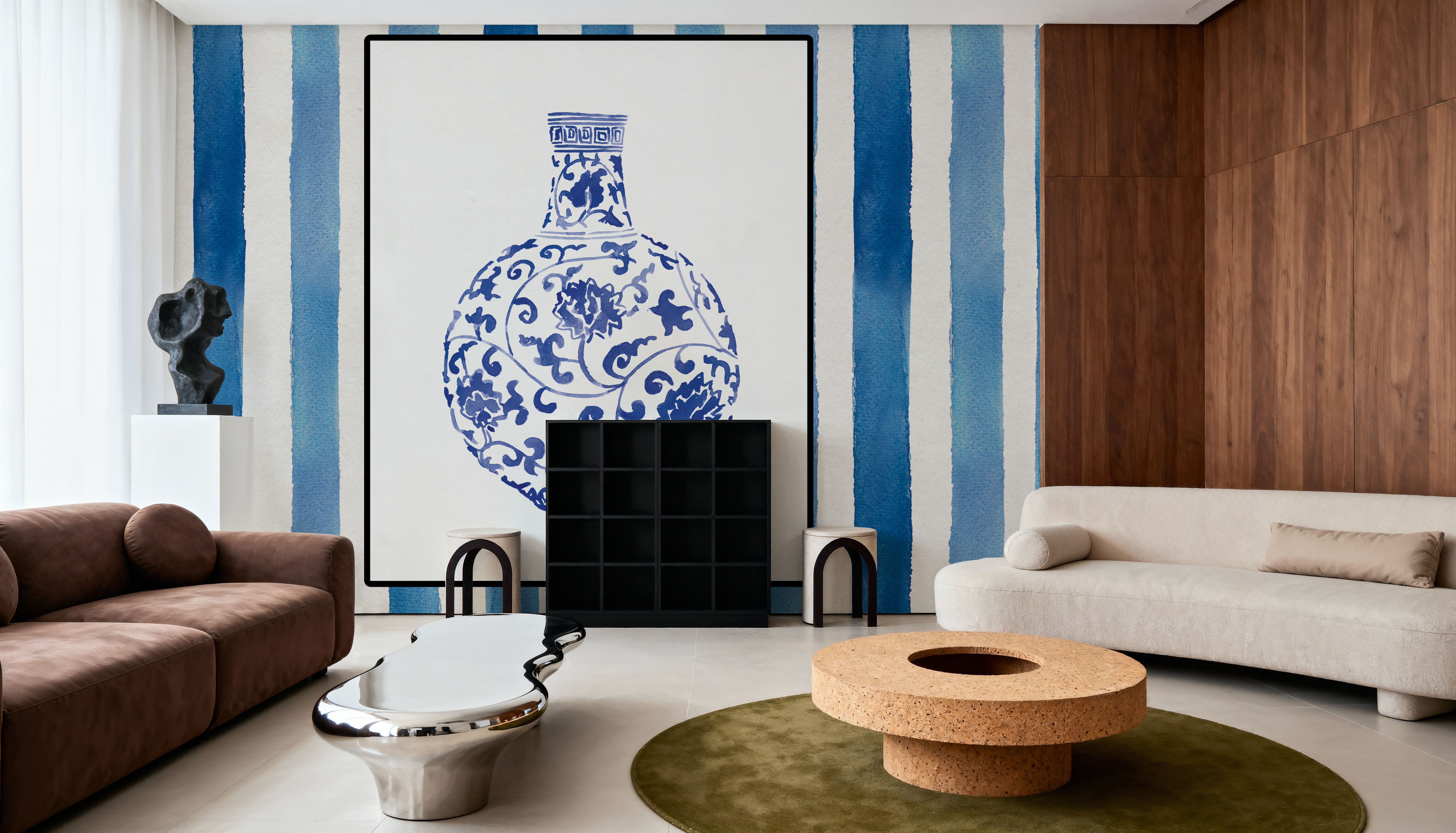 Chinoiserie Vase III Stripes