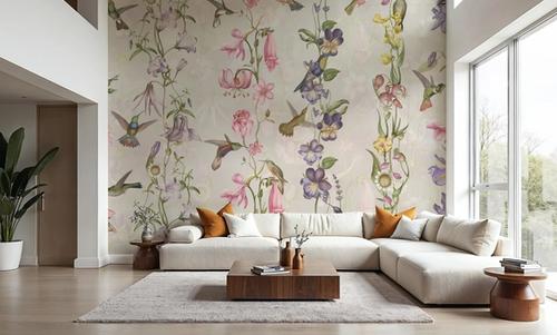 Hummingbirds and Violets