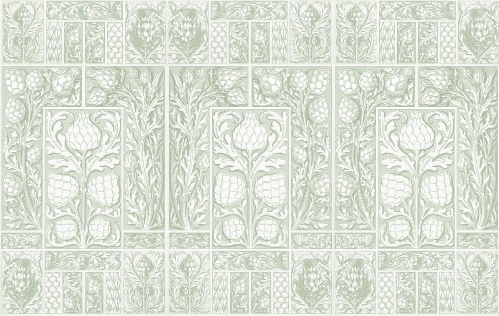 Clear Thistle Wall Green