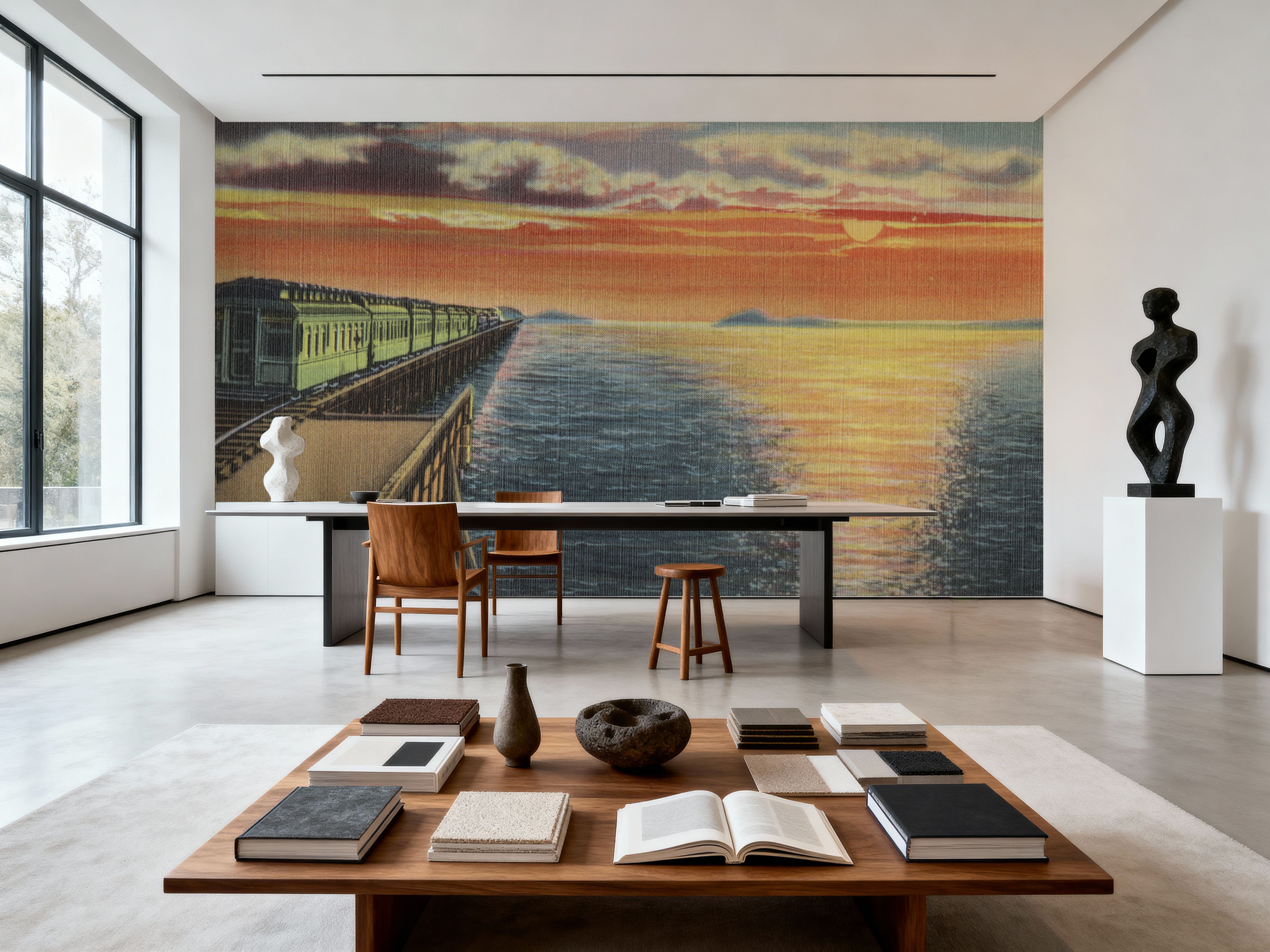 Greetings from Train Sunset - Screenprint Postcard