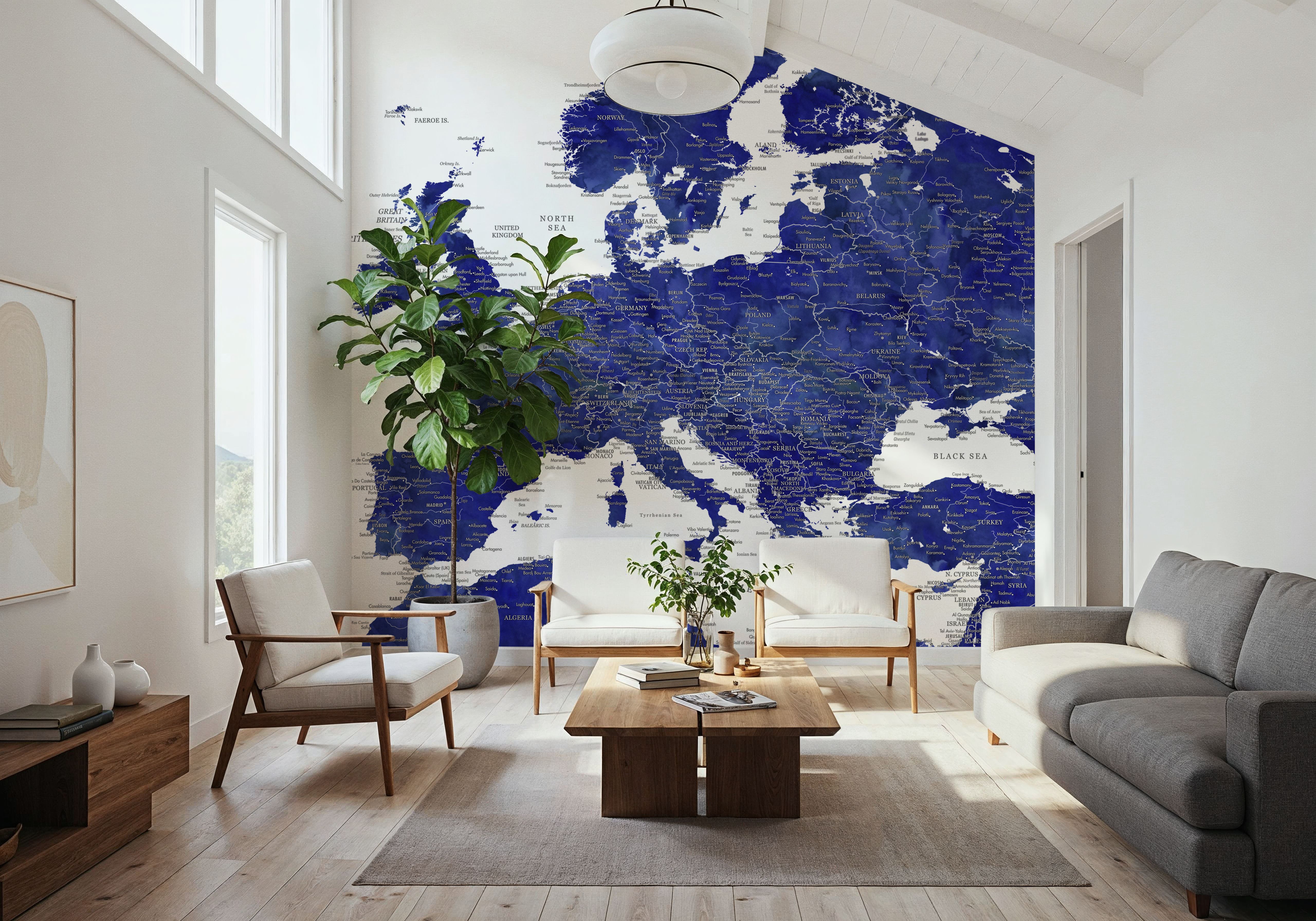 Europe Map Detailed - Emery, Wallpaper