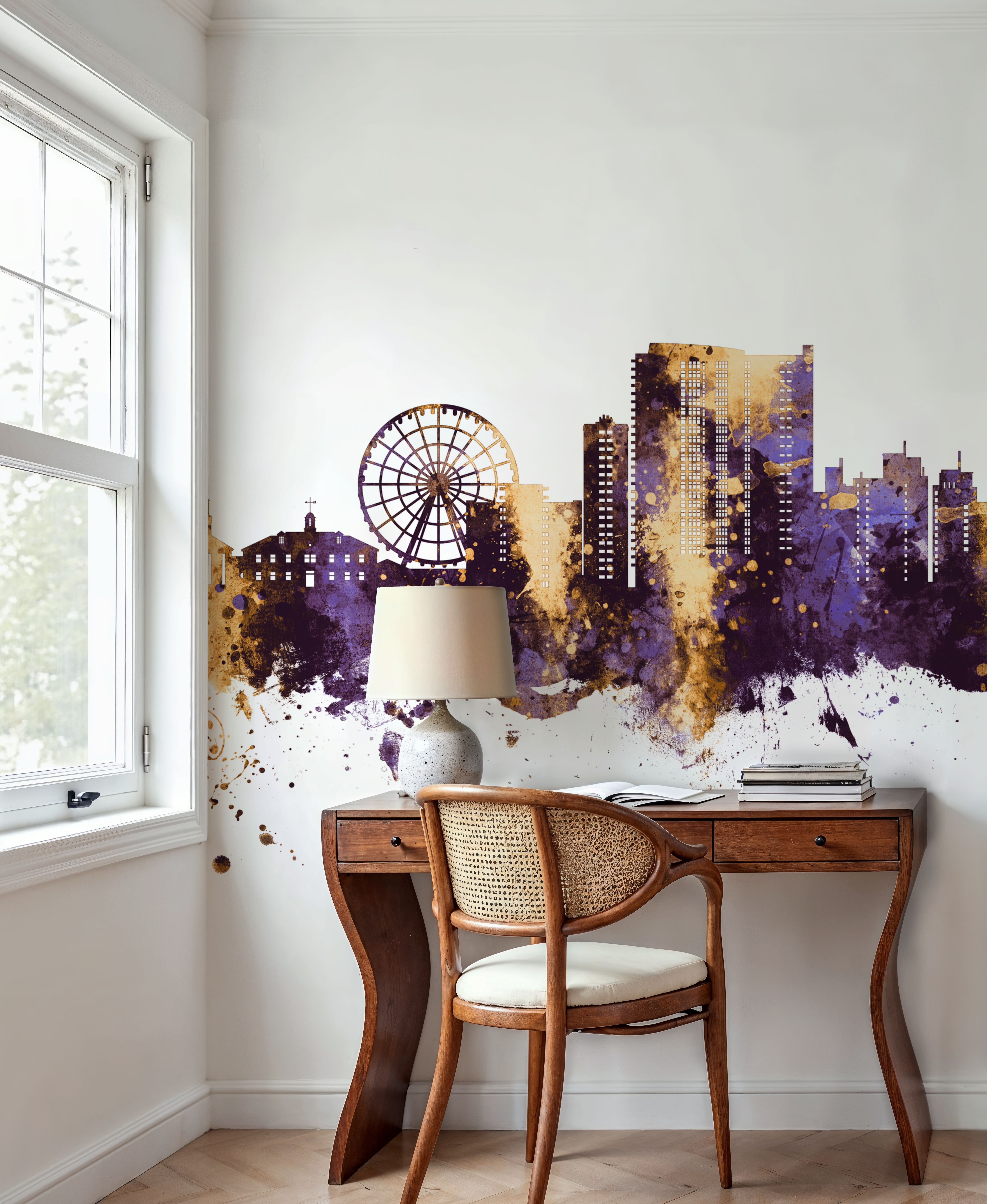 Myrtle Beach South Carolina Skyline Purple & Gold