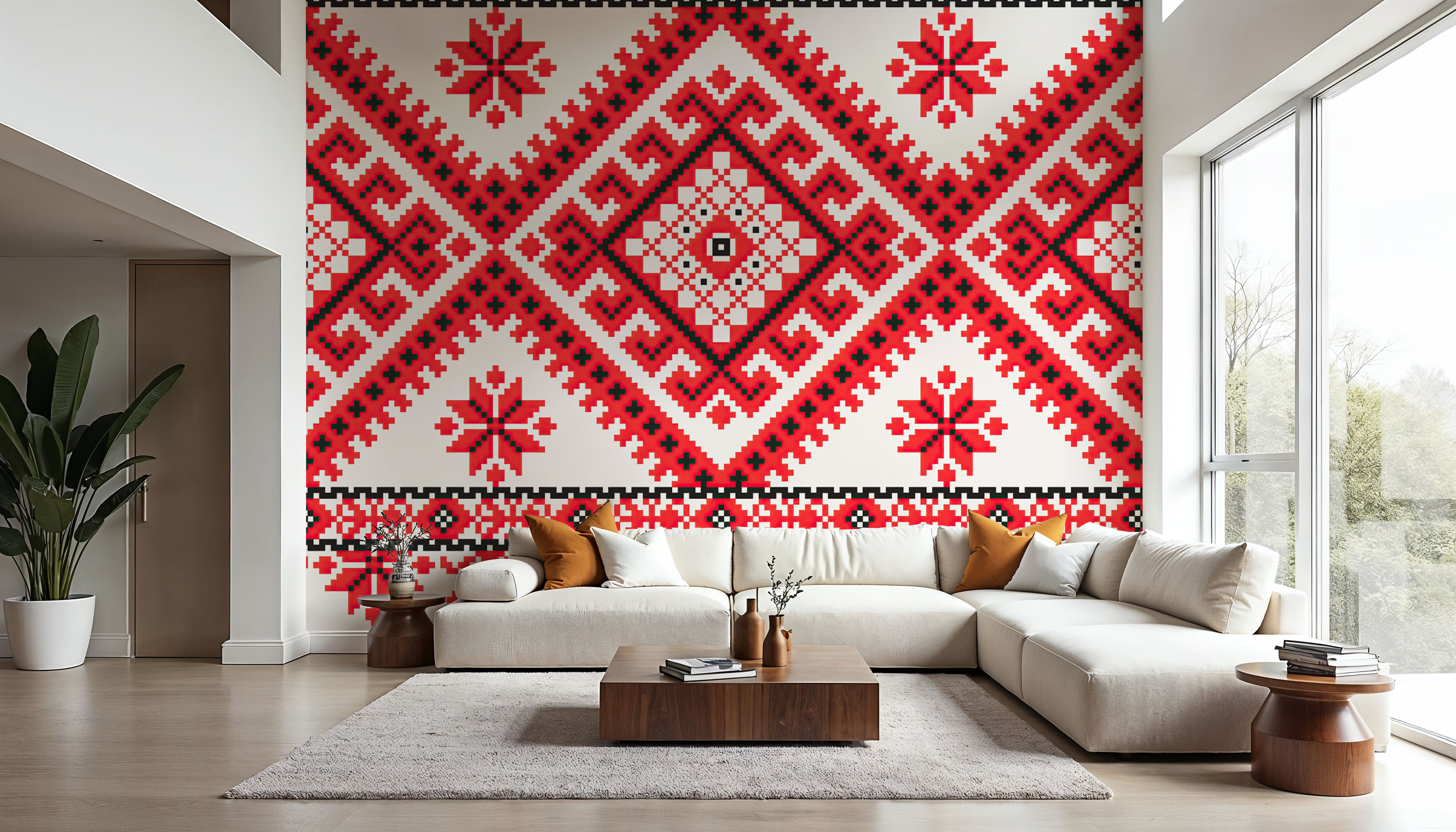 Pixel Embroidery Red