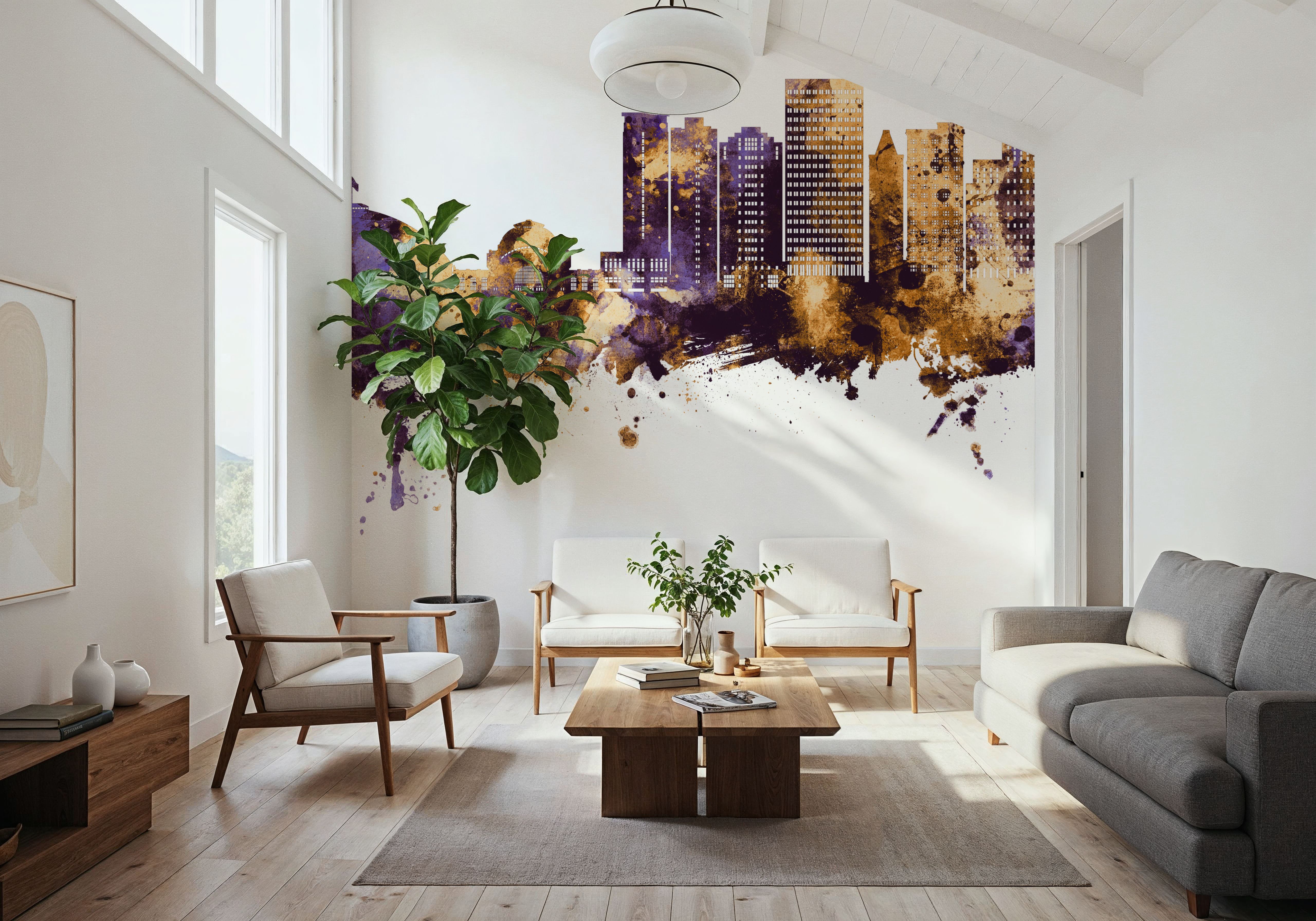 Tacoma Washington Skyline Purple & Gold