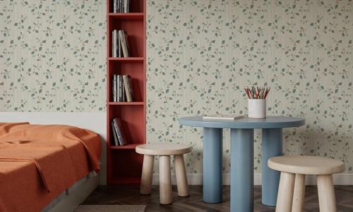 Ditsy Strawberry, French Blue