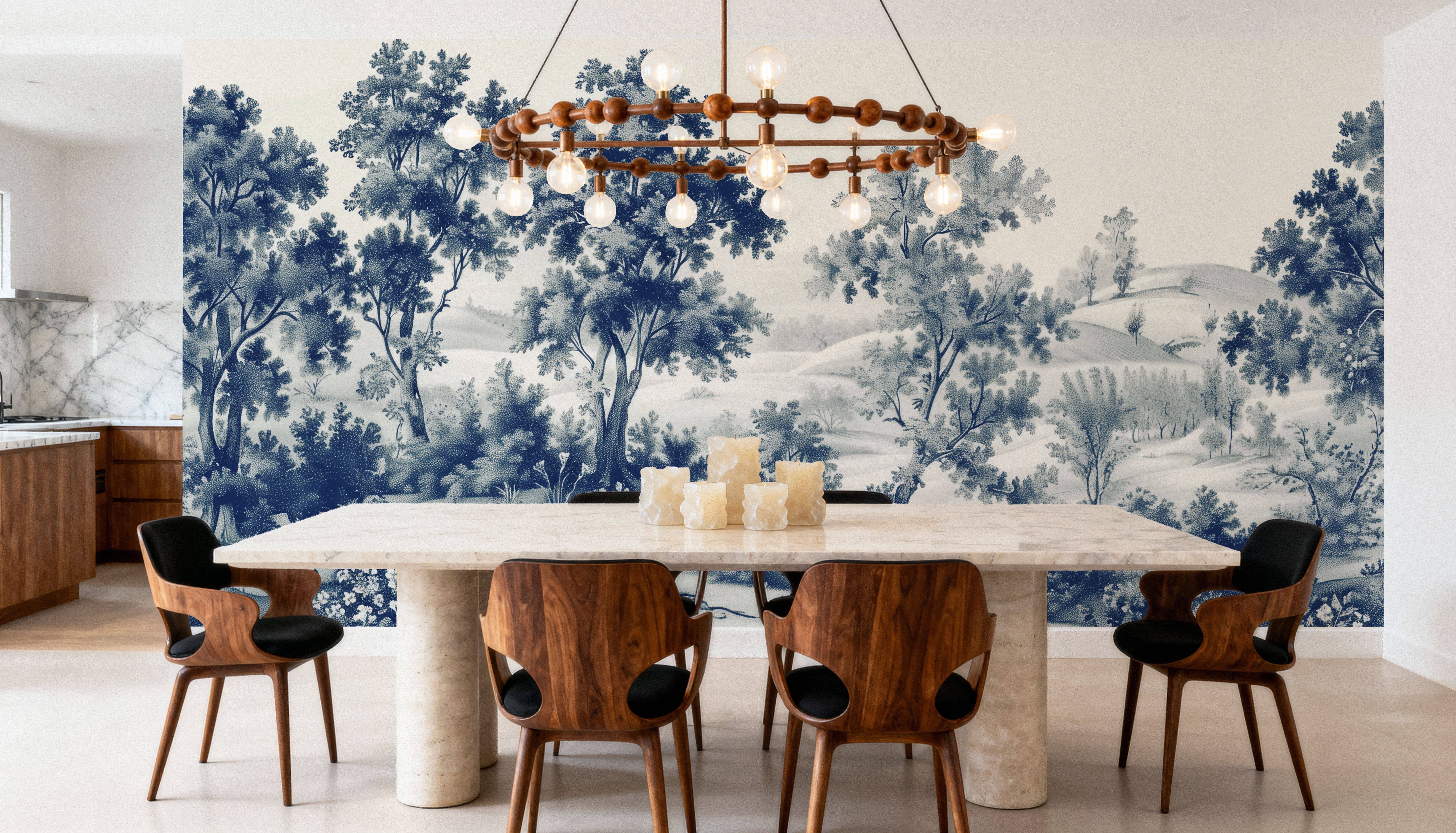 Pastoral Toile, Royal Blue