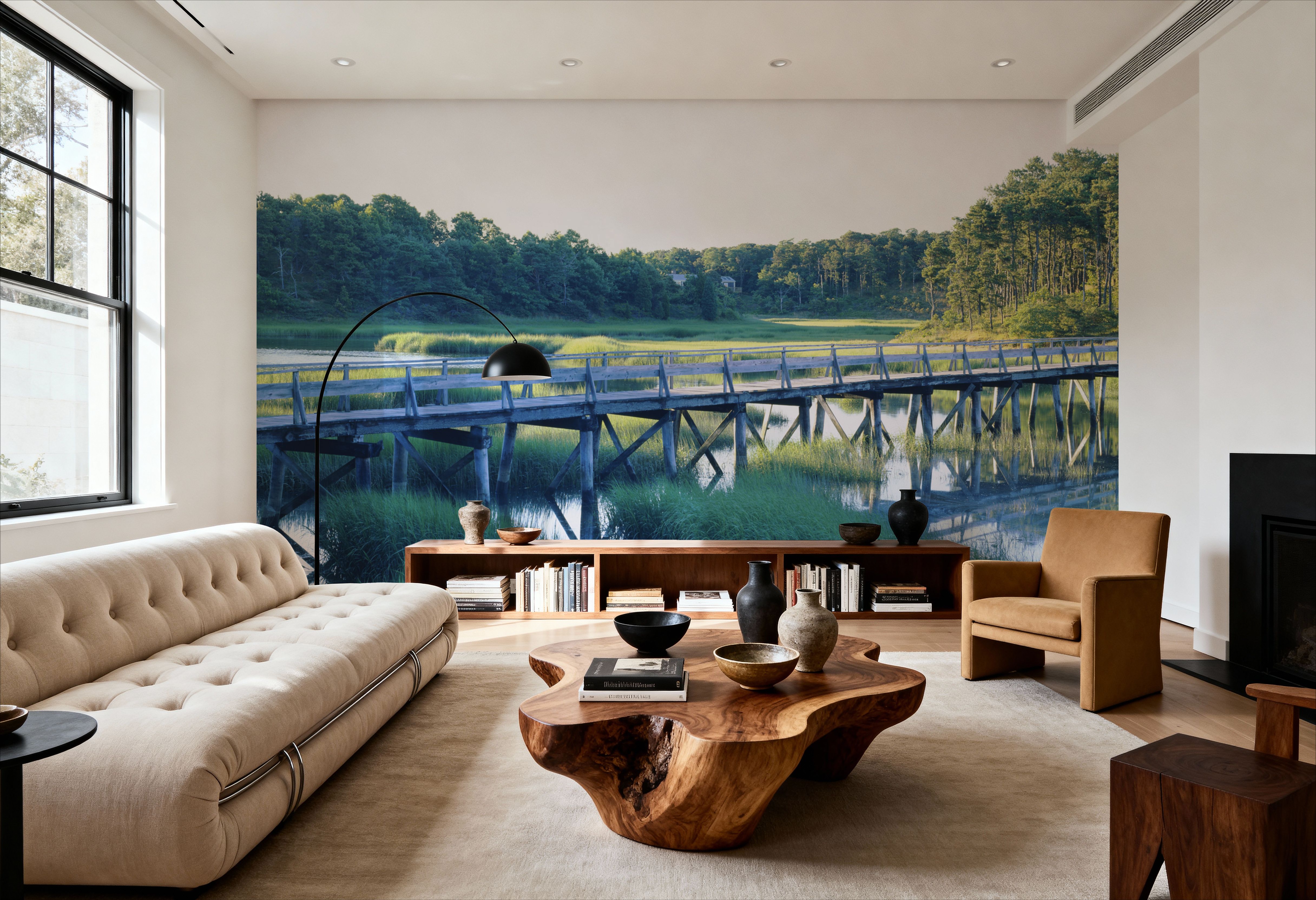 Woodland Bridge Reflection