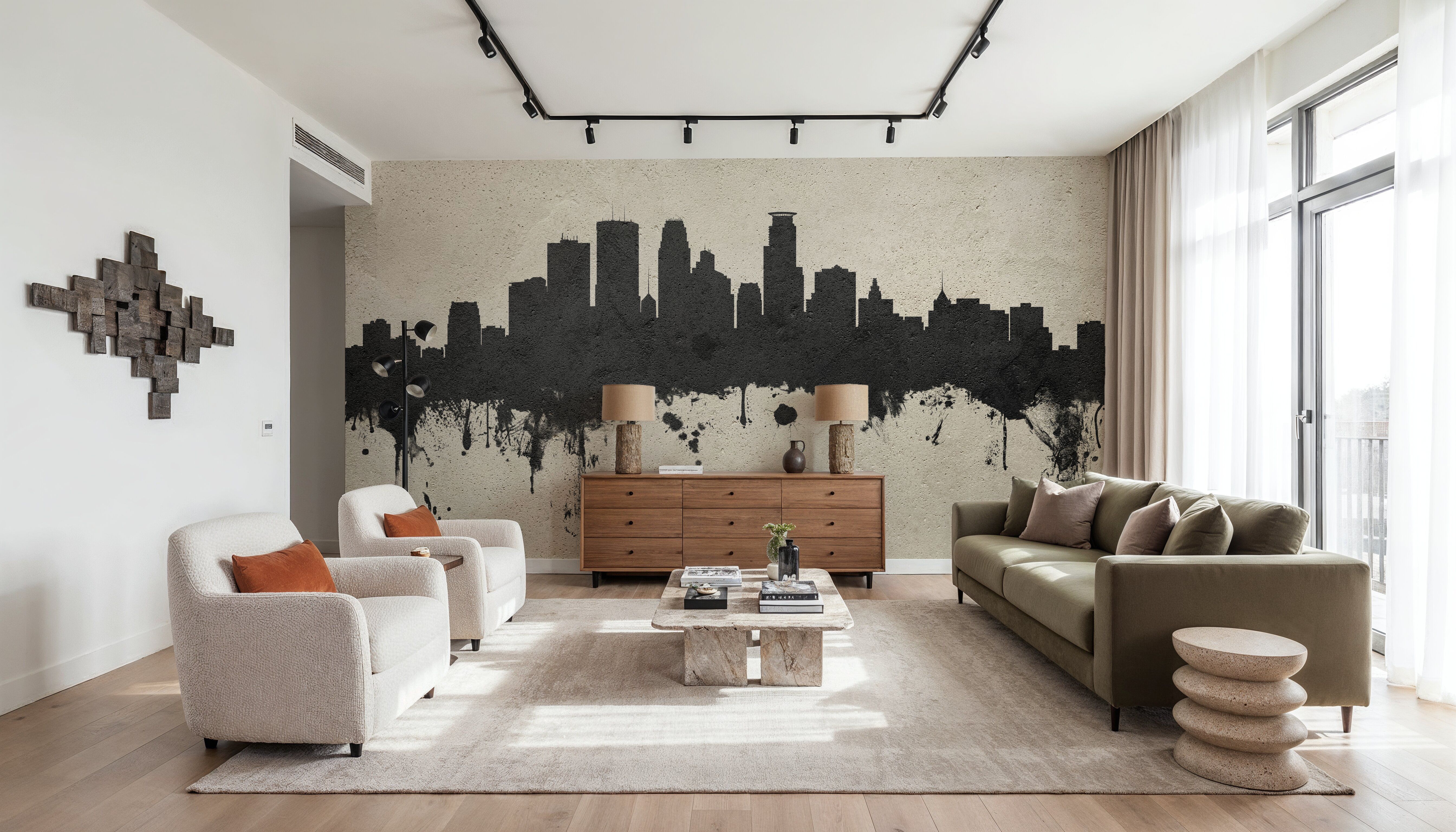 Minneapolis Minnesota Skyline Concrete