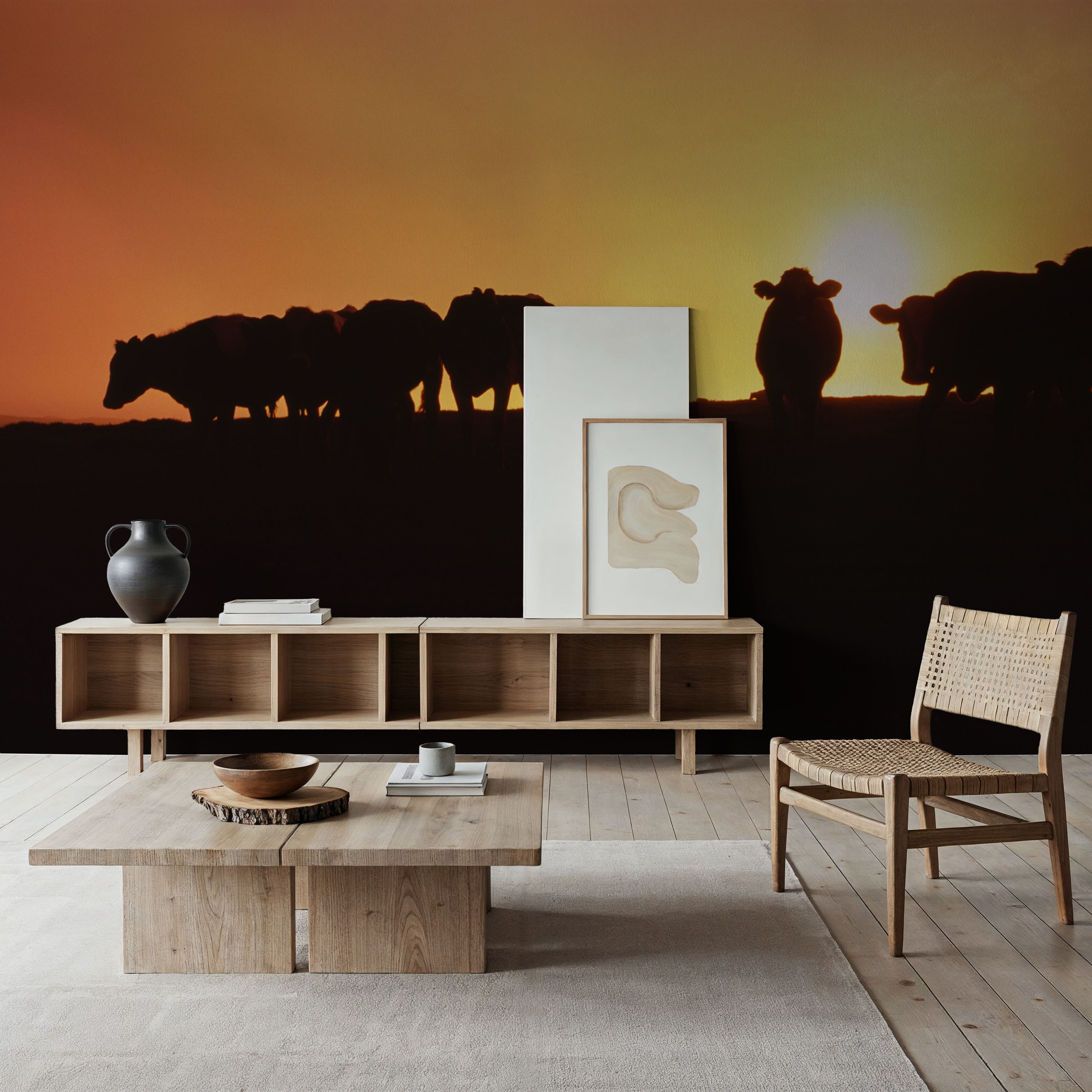 Hillside Cattle Sunset
