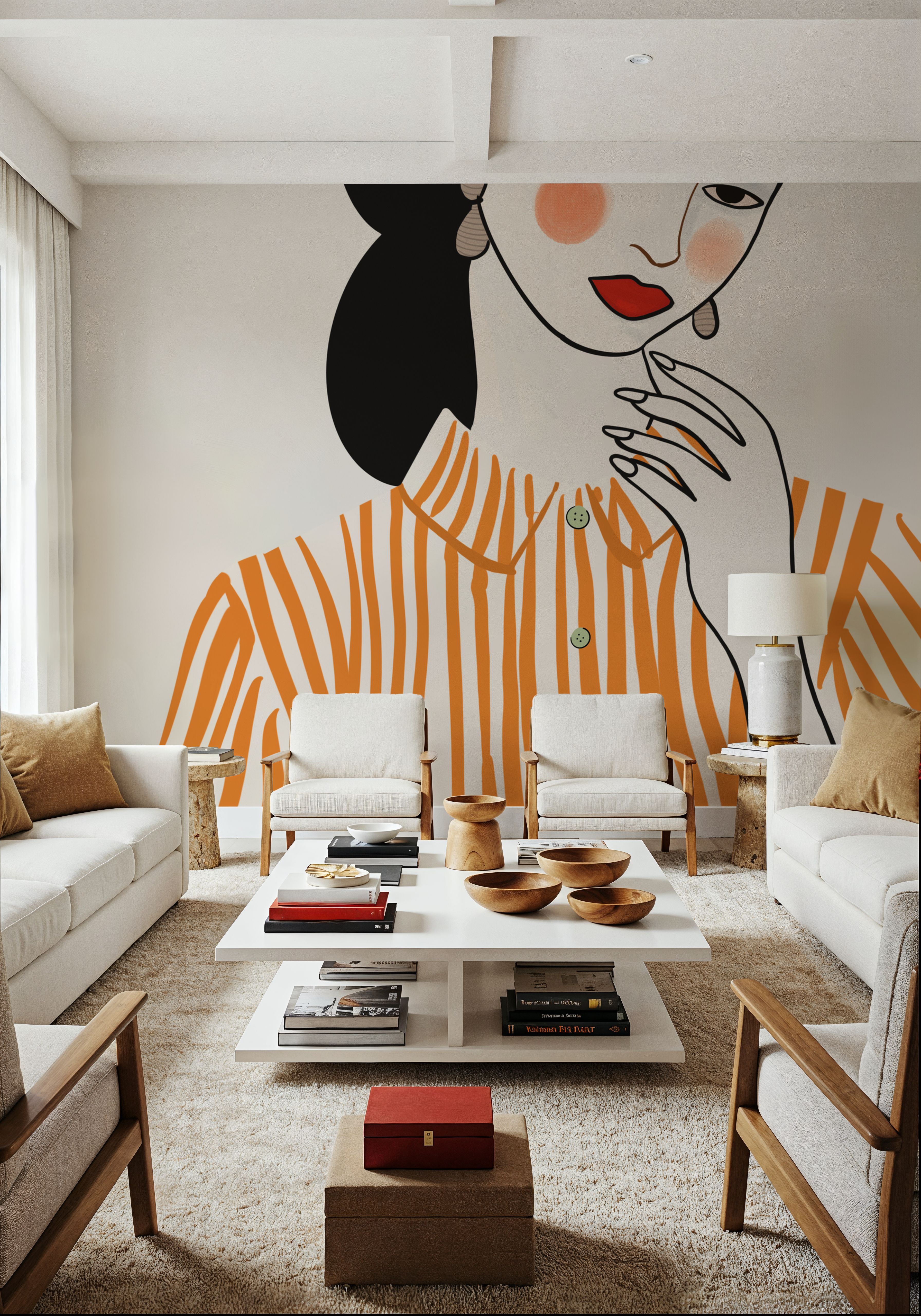 Woman in Striped Blouse II