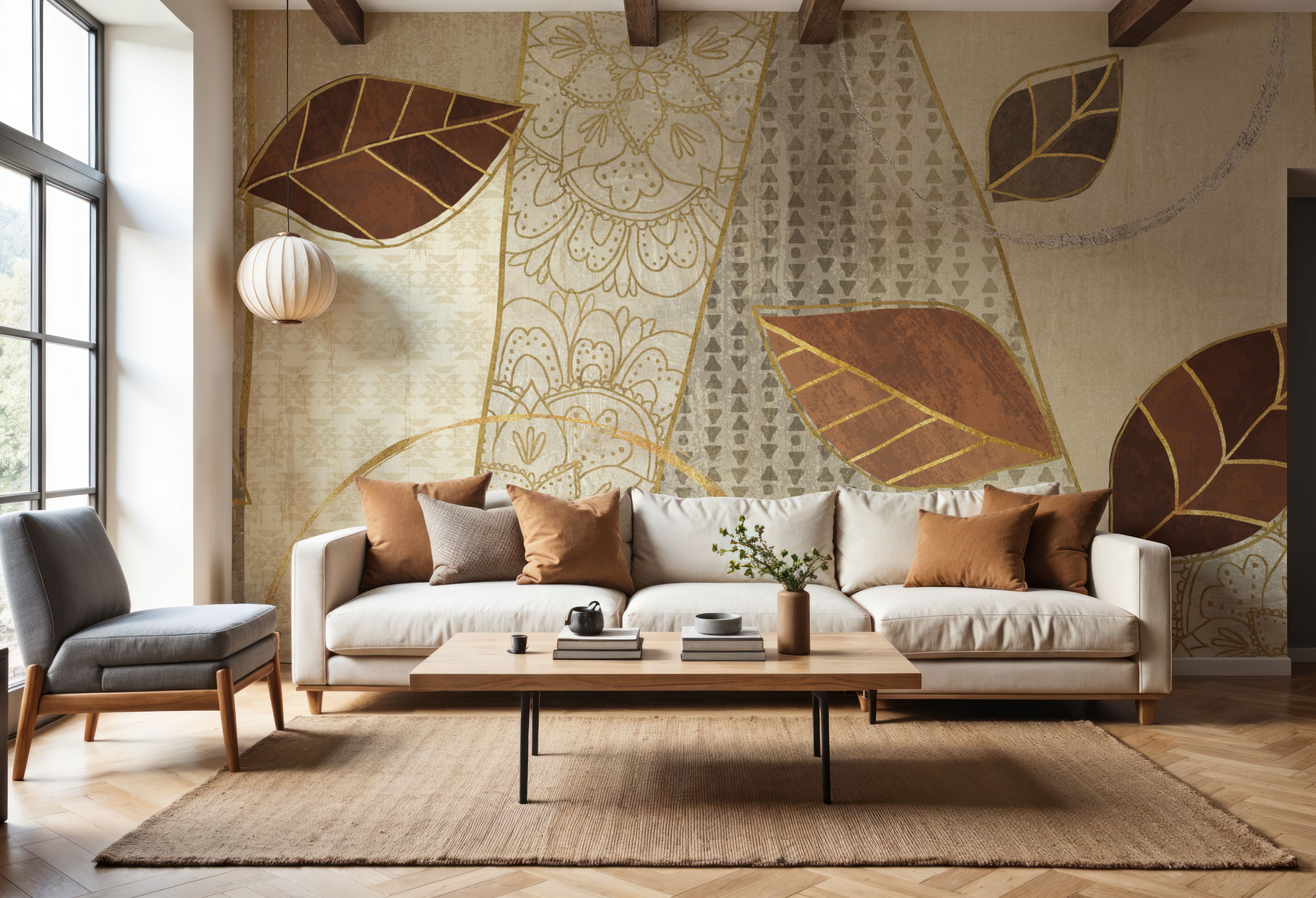 Bohemian Leaves IV Neutral