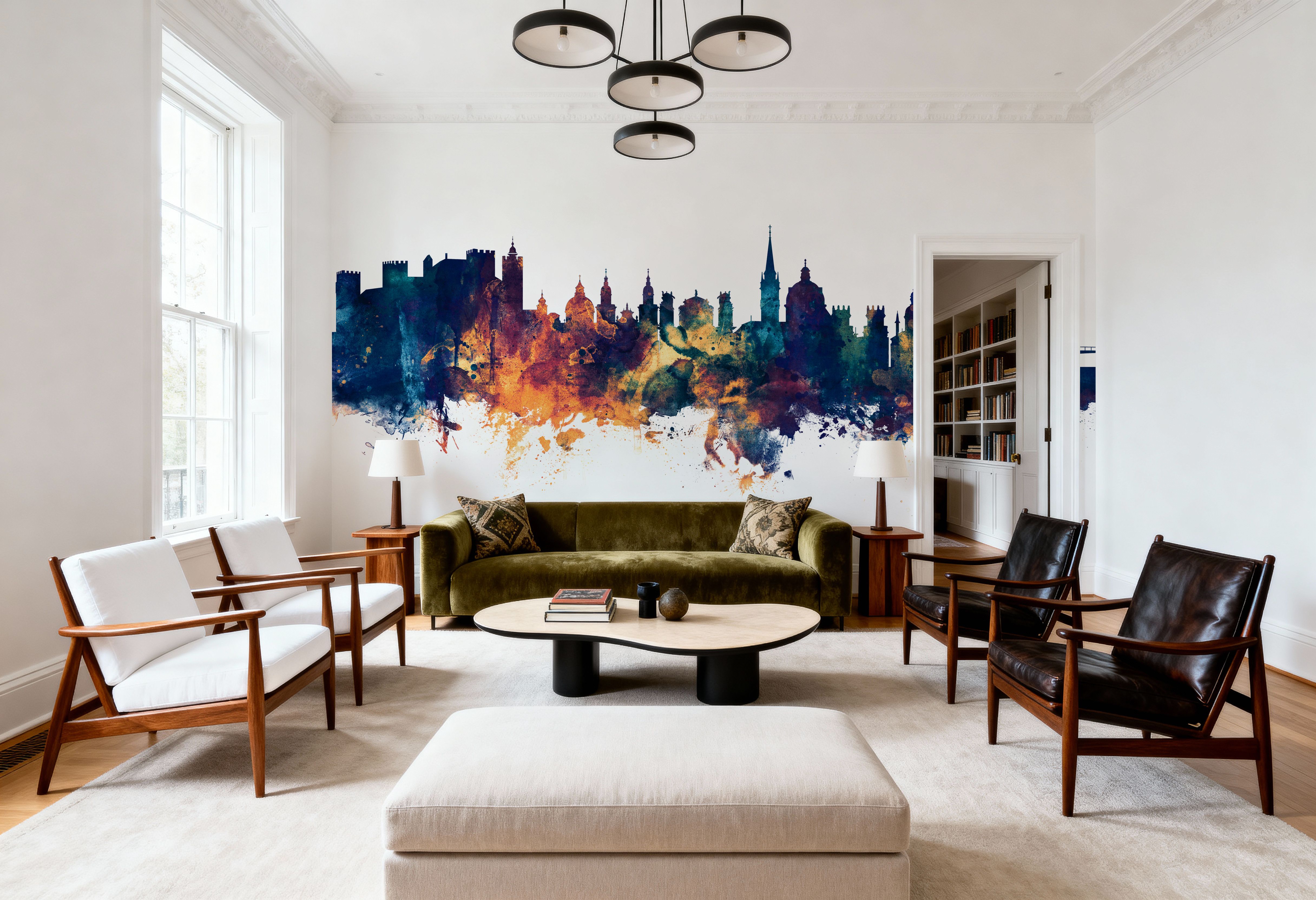 Salzburg Austria Skyline Blue & Bronze