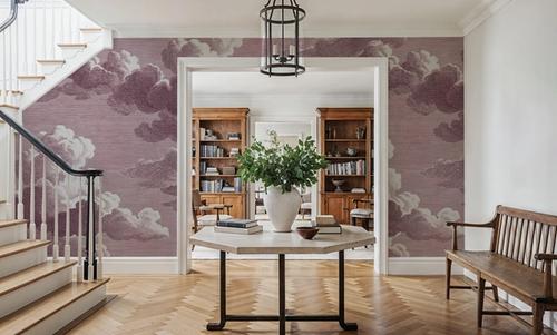 Intaglio Clouds, Burgundy