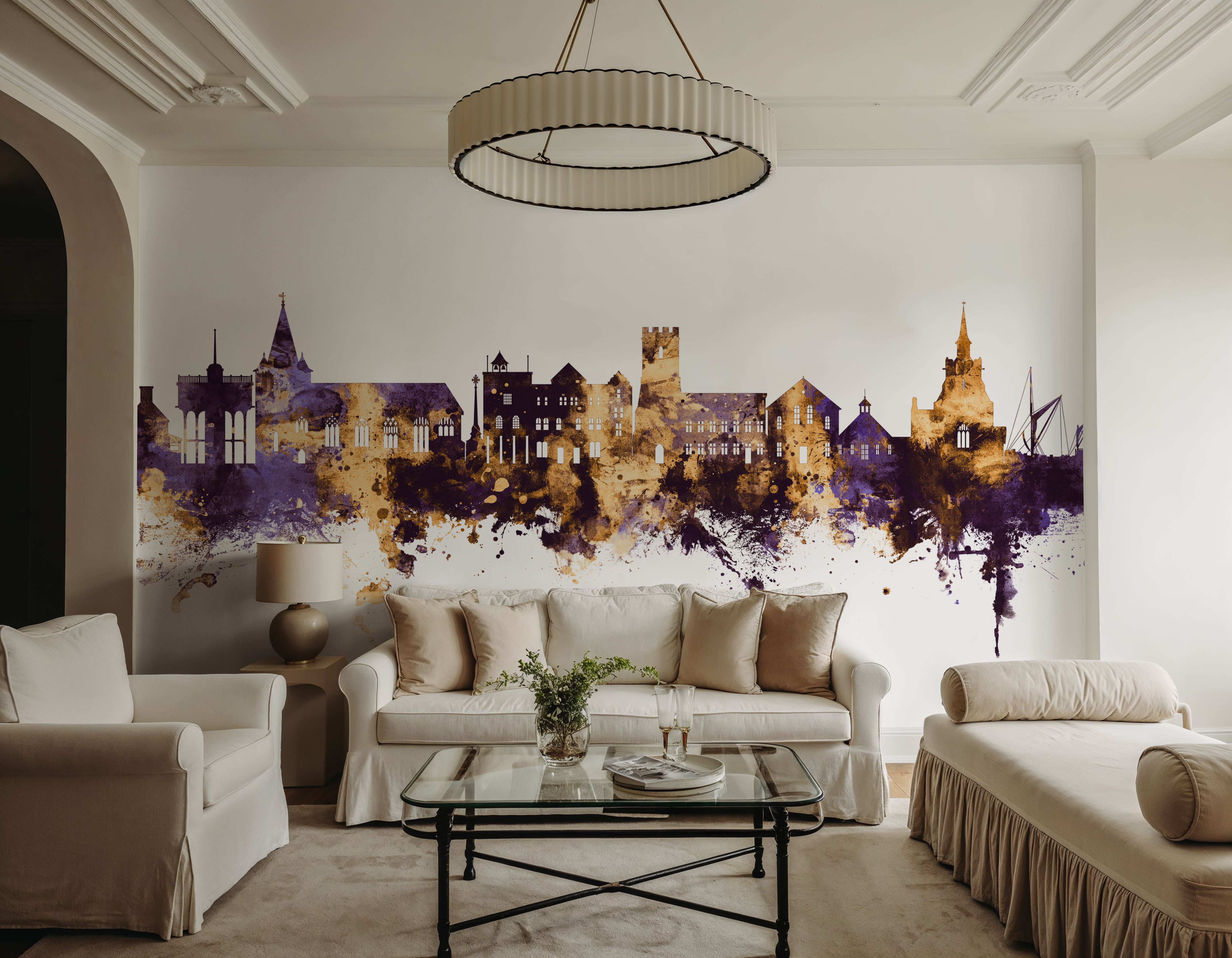 Maldon England Skyline Purple & Gold